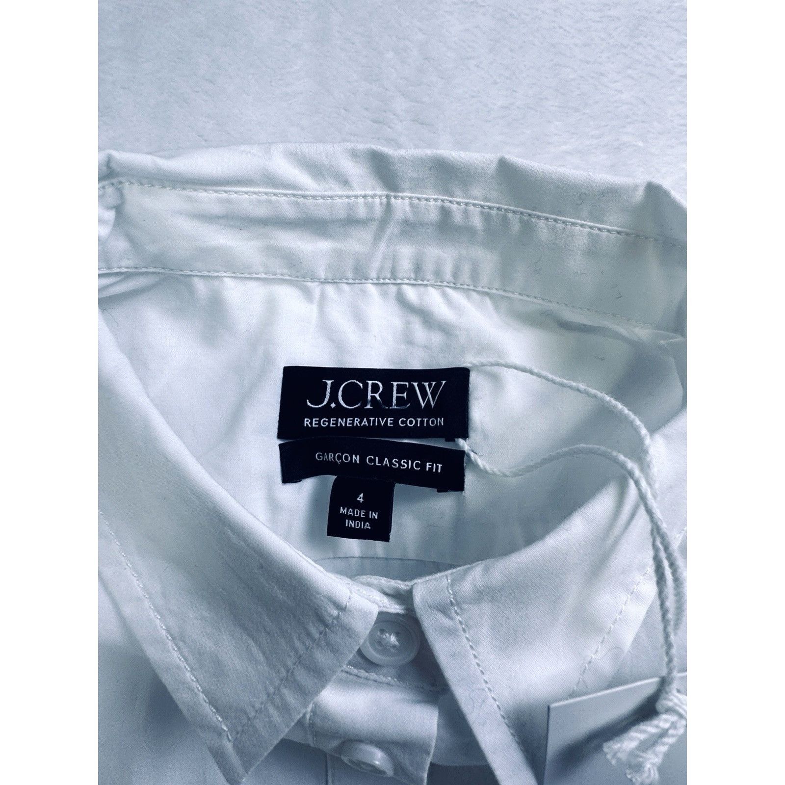 J.Crew J.Crew Button Up Shirt In Cotton Poplin White Sz 4 Relaxed Size S / US 4 / IT 40 - 5 Thumbnail