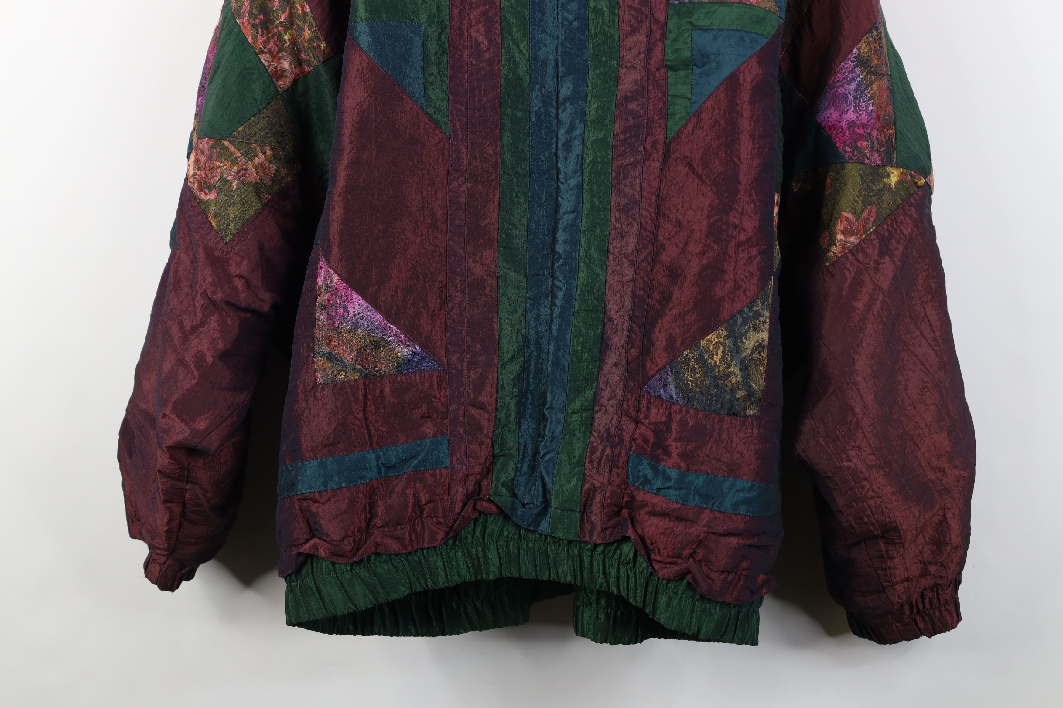 Vintage Vintage 90s Streetwear Patchwork Flower Bomber Jacket Size L / US 10 / IT 46 - 15 Thumbnail