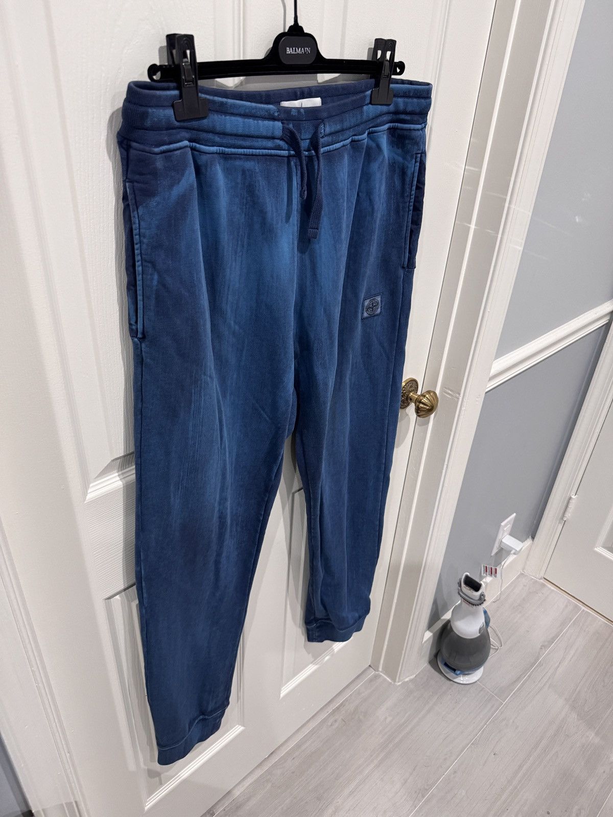 Stone Island Stone Island Blue Paint Stroke Sweatpants Sz L (fits 33-36) Size US 34 / EU 50 - 2 Thumbnail