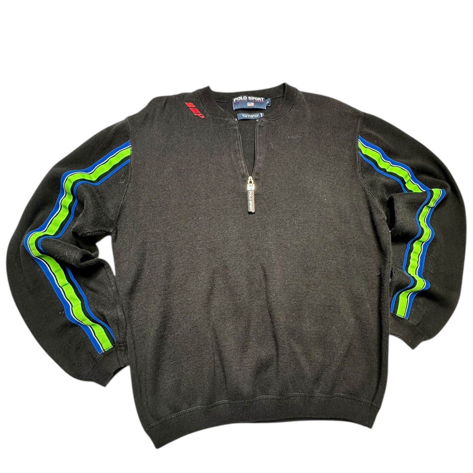 Polo Ralph Lauren Vintage Polo Ralph Lauren Sport 1/4 Zip Sweater Size Large Size US L / EU 52-54 / 3 - 1 Thumbnail