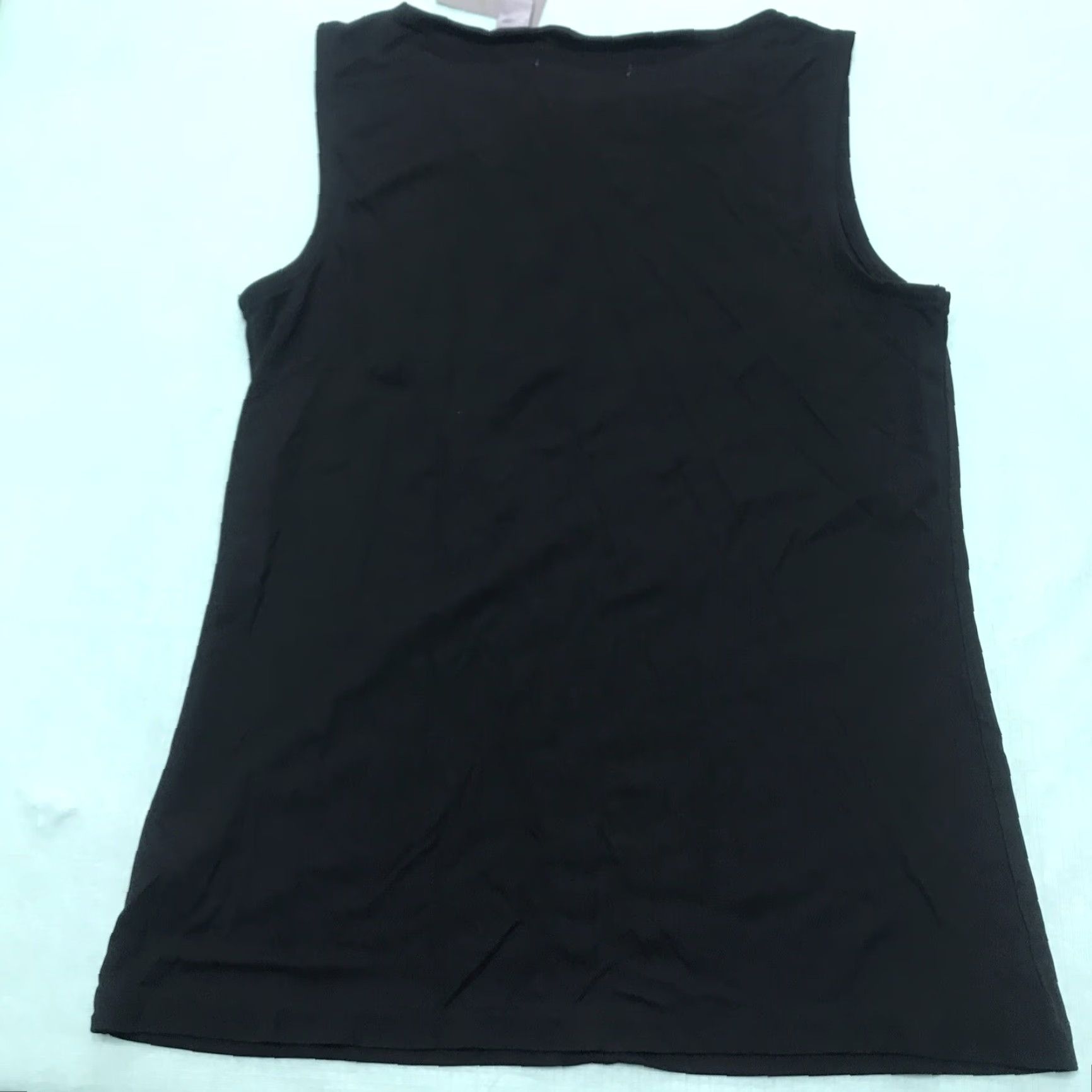 Liz Claiborne Liz Claiborne Black Sleeveless Tank-Style Top Shirt Women M Black Cotton Tank Top Ladies M Size M / US 6-8 / IT 42-44 - 5 Thumbnail