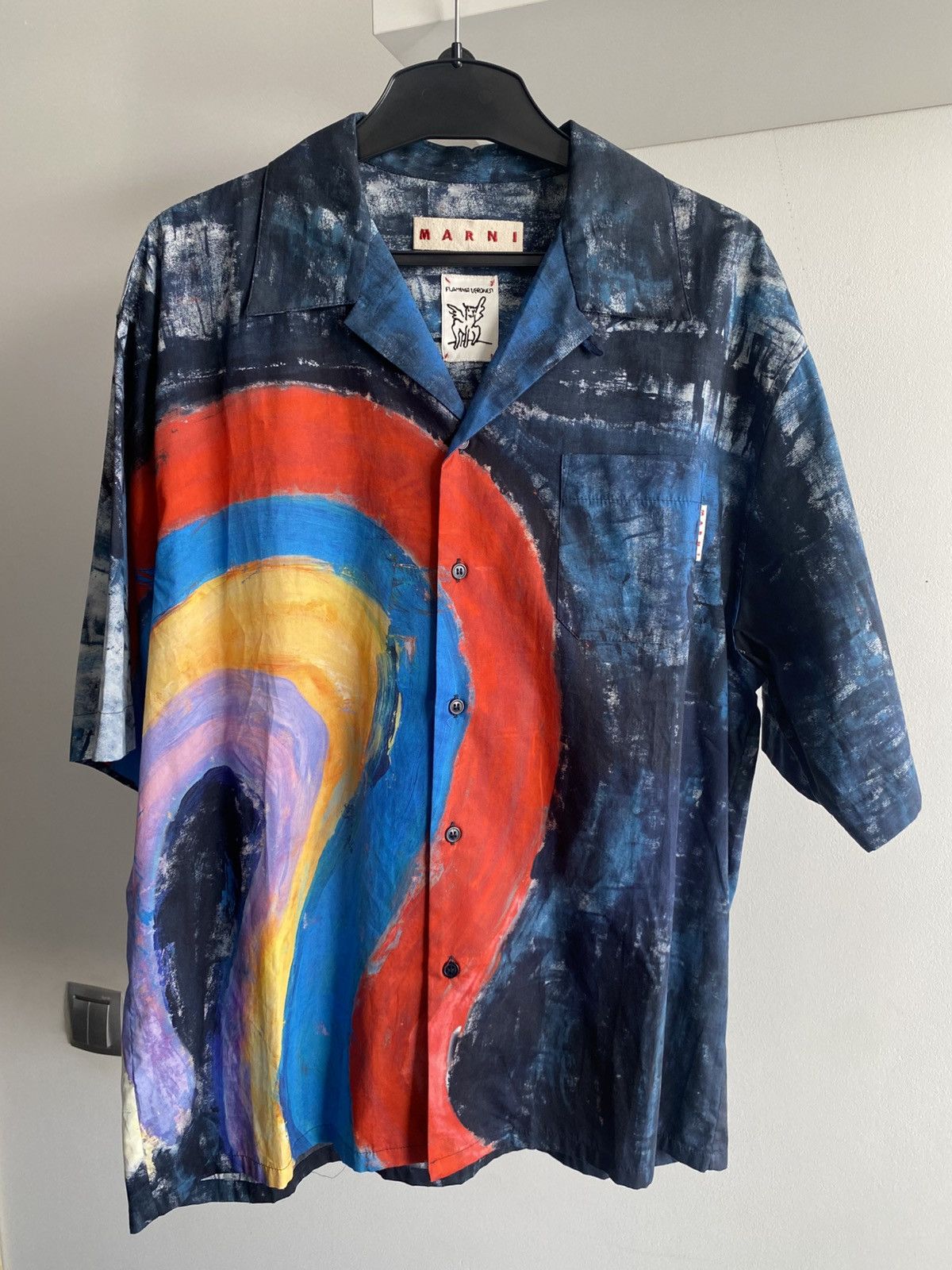 Marni Marni Rainbow Popeline Bowling Shirt Short Sleeve luxury Size US M / EU 48-50 / 2 - 11 Thumbnail