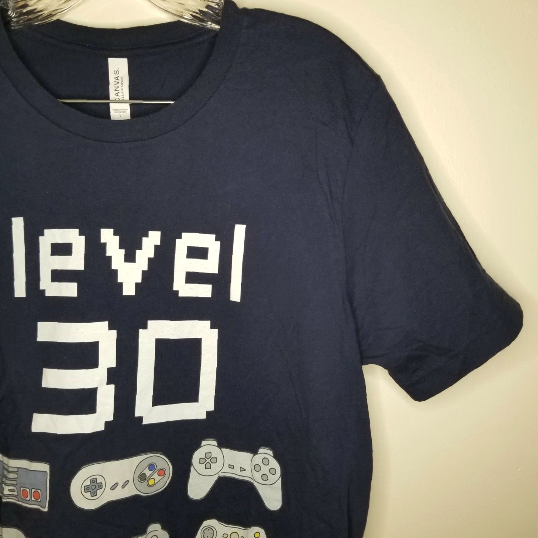 Vintage BELLA + CANVAS Complete Gaming T-Shirt - Adult Large - Blue - Short Sleeve - Mens - Level 30 Size US L / EU 52-54 / 3 - 2 Thumbnail