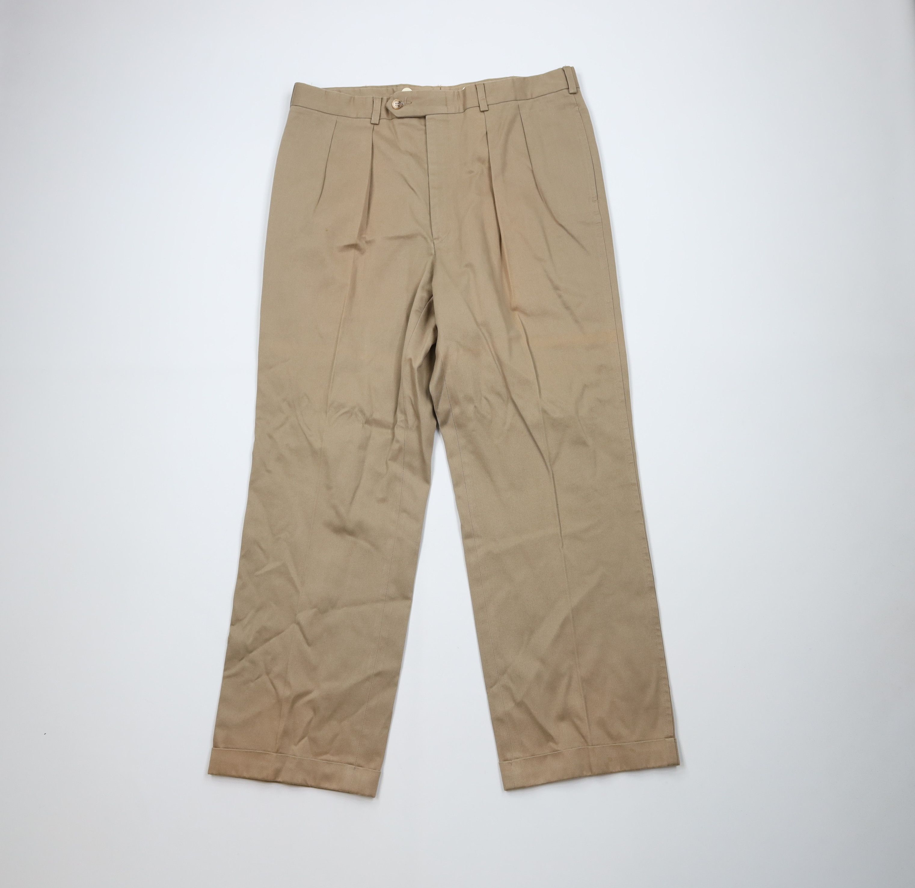 Lands' End Vintage 90s Lands End Wide Leg Heavyweight Chino Pants USA Size US 36 / EU 52 - 1 Thumbnail