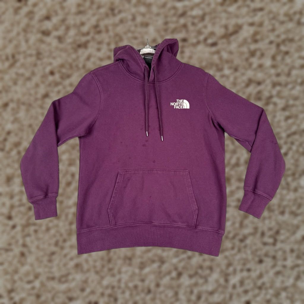 The North Face VINTAGE The North Face Hoodie Shirt Womens Medium Purple Pullover Pocket Cotton 90s Logo Mens Womens Boys Girls Size M / US 6-8 / IT 42-44 - 1 Thumbnail