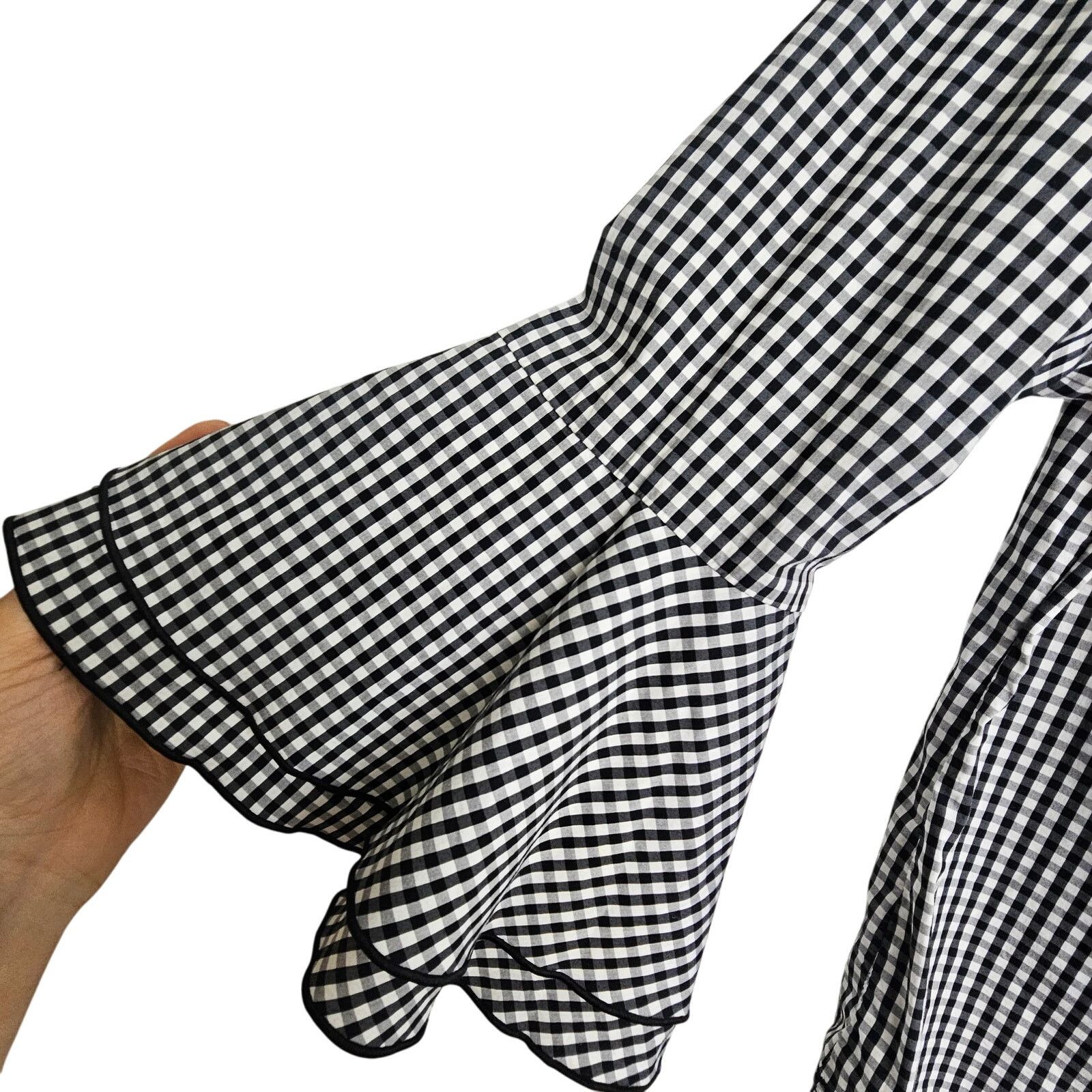 White House Black Market White House Black Market Emma Gingham Poplin Blouse Size 12 Size XL / US 12-14 / IT 48-50 - 4 Thumbnail