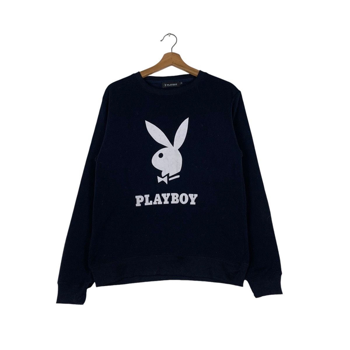 Japanese Brand PLAYBOY Big Logo Crewneck Sweatshirt Pullover #1299-C58 Size US M / EU 48-50 / 2 - 1 Thumbnail
