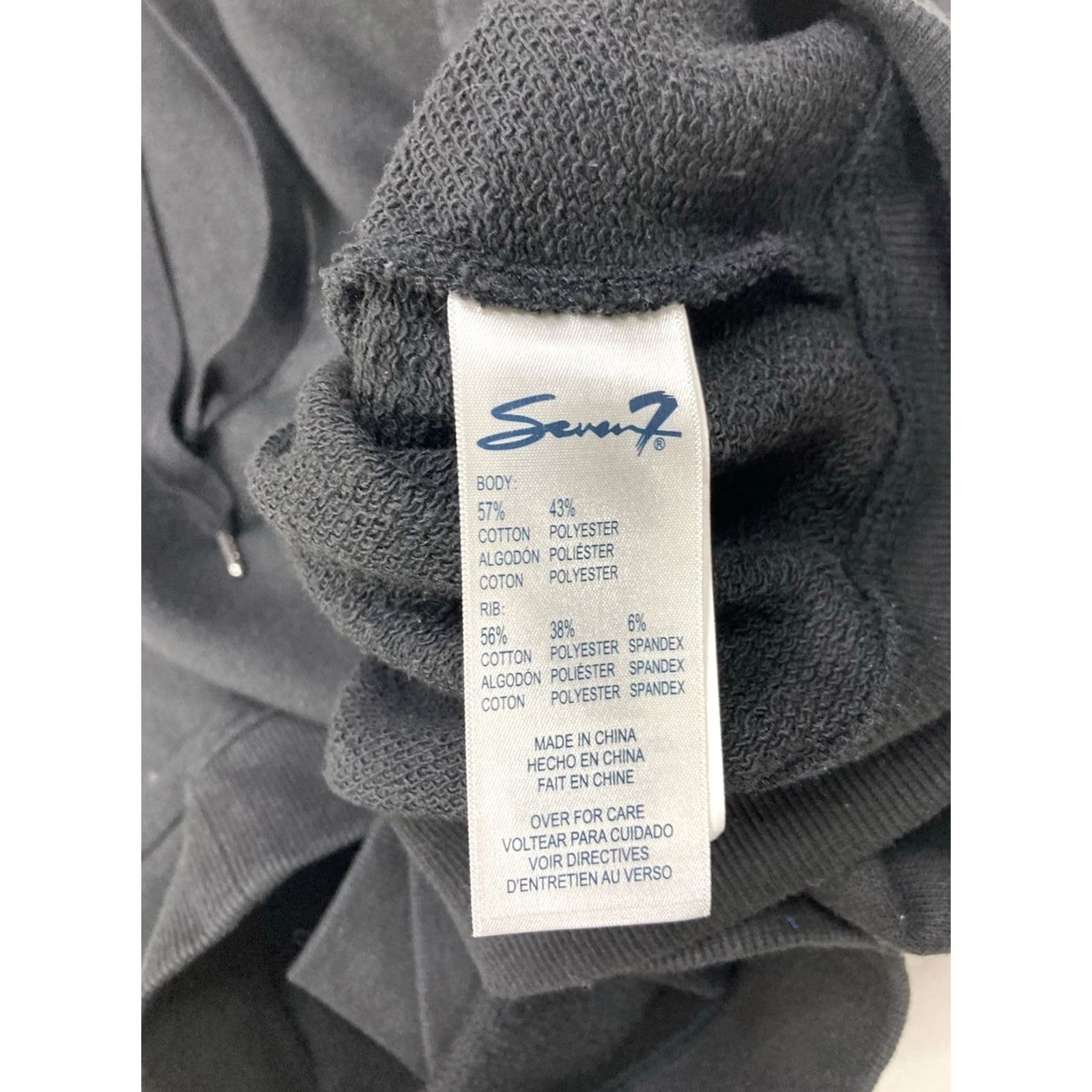 Vintage Seven7 Pullover Hoodie Women Large Black Star All Over Print Size L / US 10 / IT 46 - 6 Thumbnail