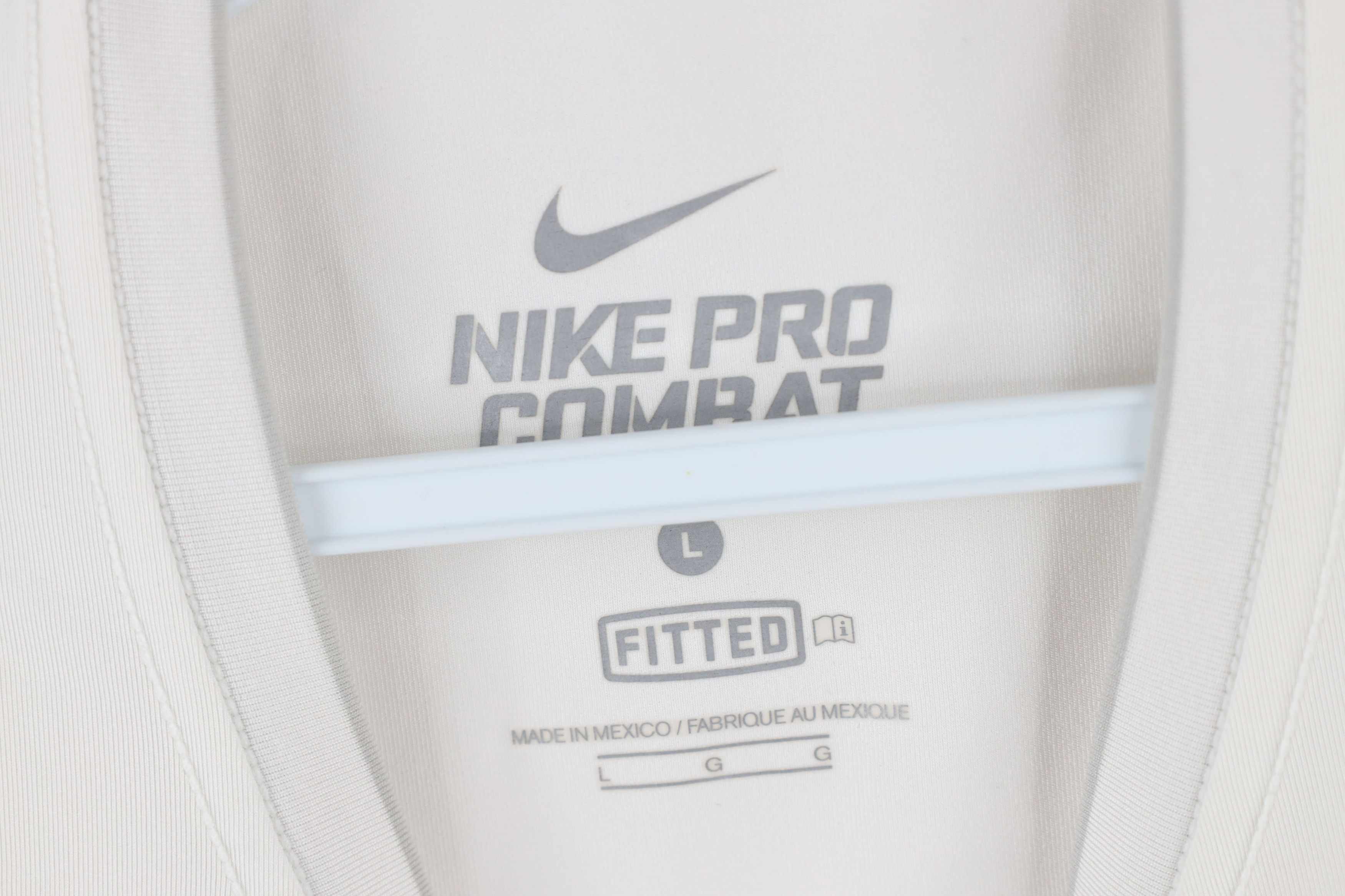 Nike × Vintage Nike Pro Combat Compression Gym Training T-Shirt White Size US L / EU 52-54 / 3 - 8 Thumbnail