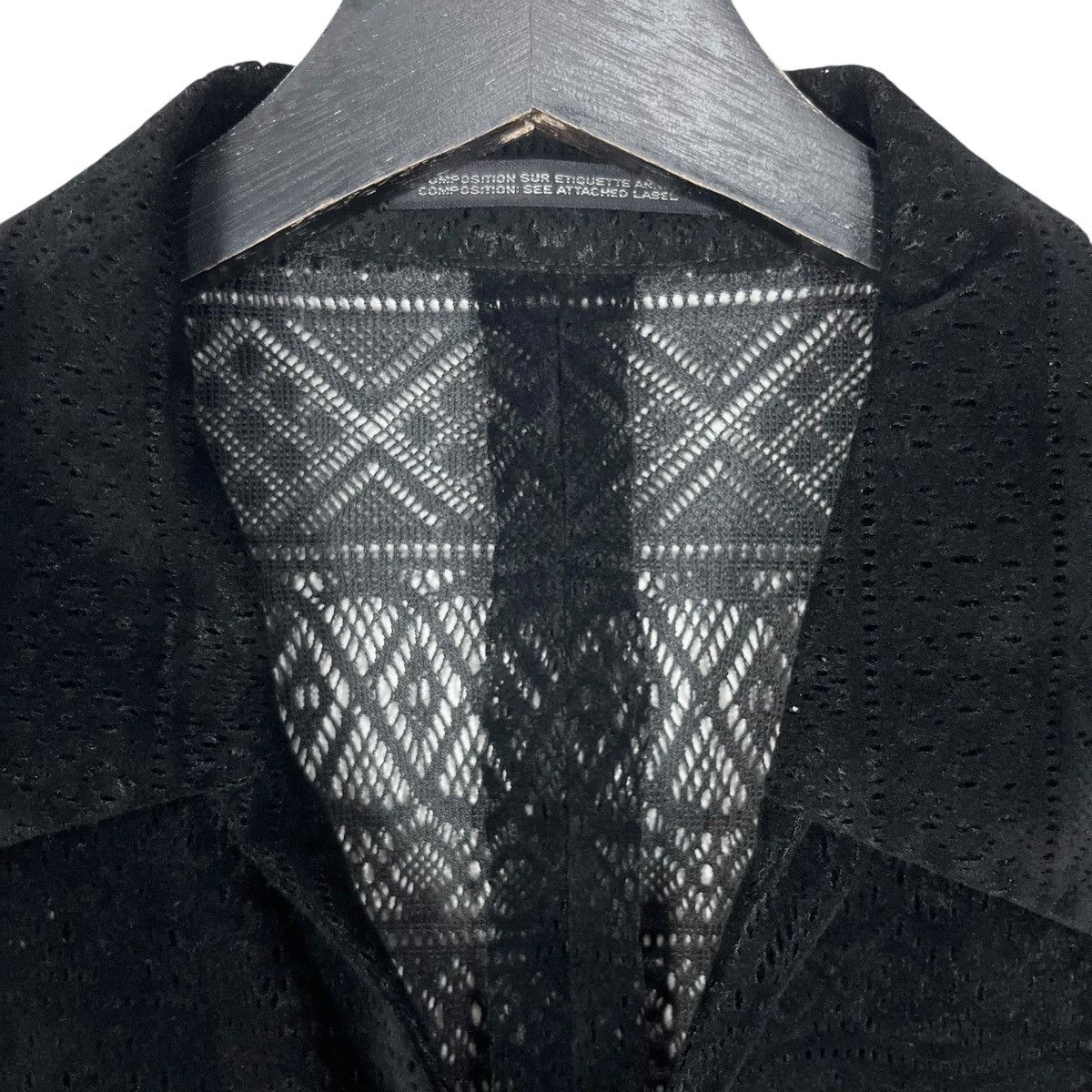Designer × Yohji Yamamoto Yohji Yamamoto Pour Homme See Through Lace Jacket Size US M / EU 48-50 / 2 - 5 Thumbnail