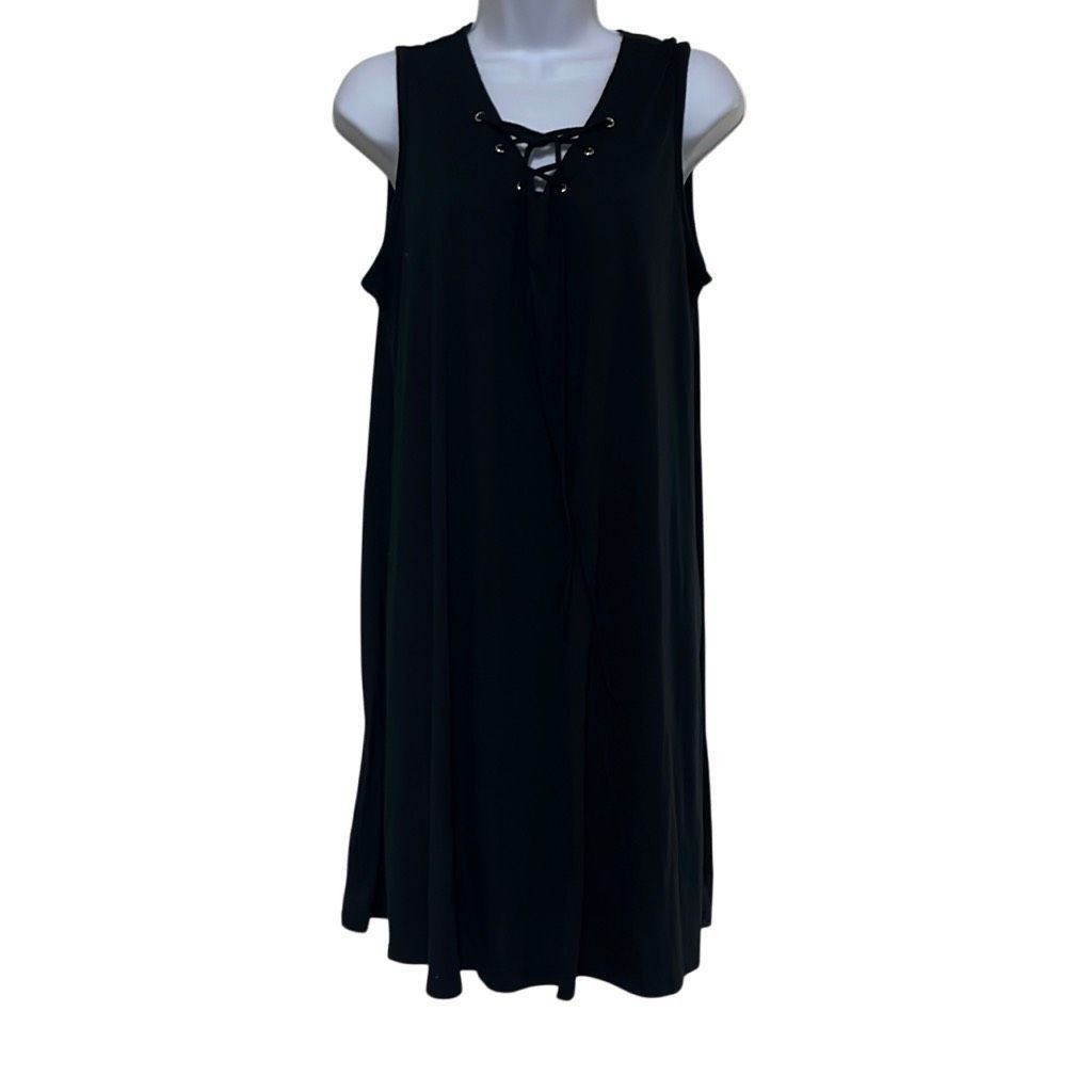 Other Bobbie Brooks Womens 1X Black Lace Up Front Casual Knee Leng Size XXL / US 16-18 / IT 52-54 - 1 Thumbnail
