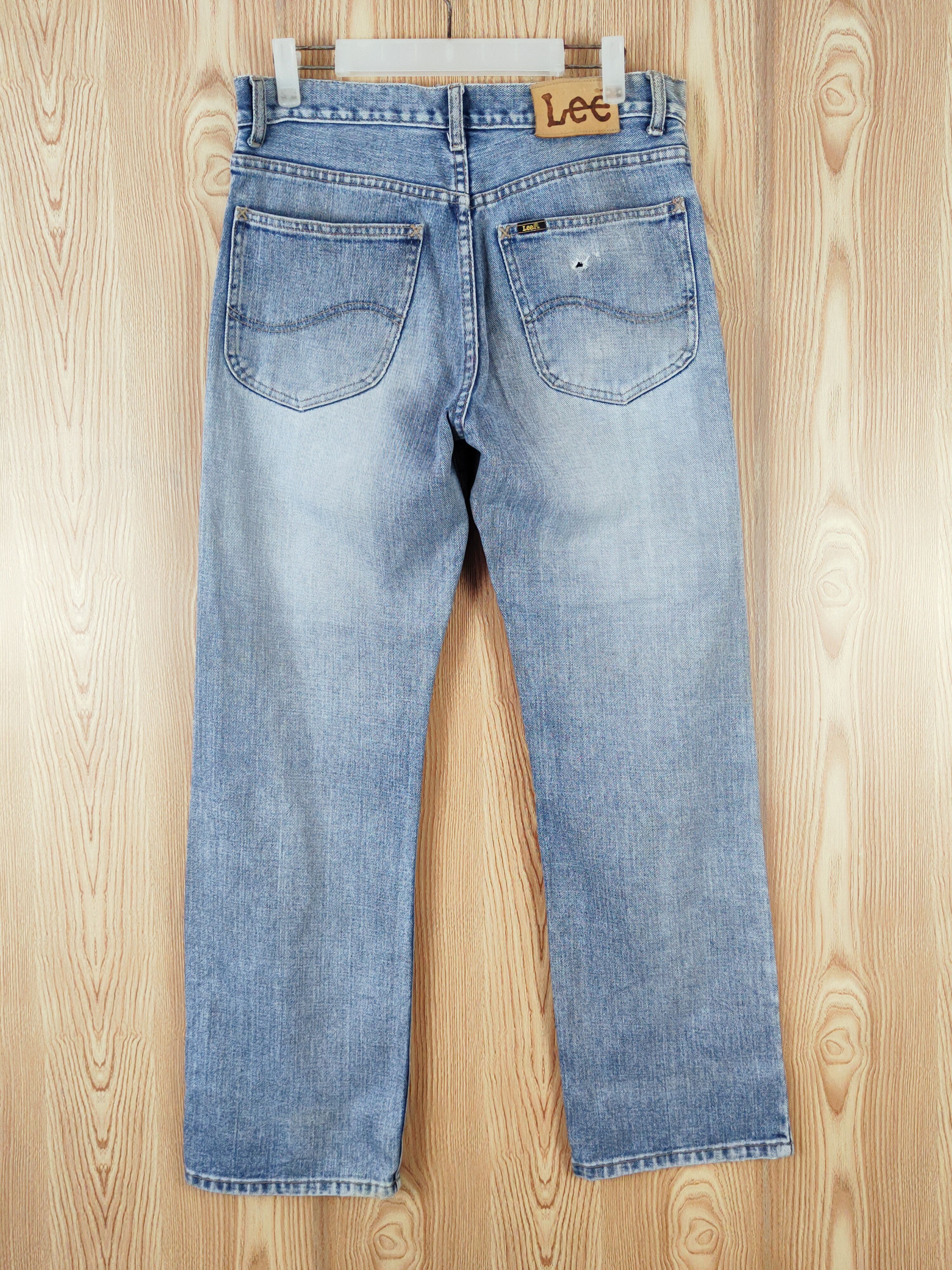 Japanese Brand Lee vintage blue Distressed Ripped Jeans #W652 Size US 32 / EU 48 - 7 Thumbnail