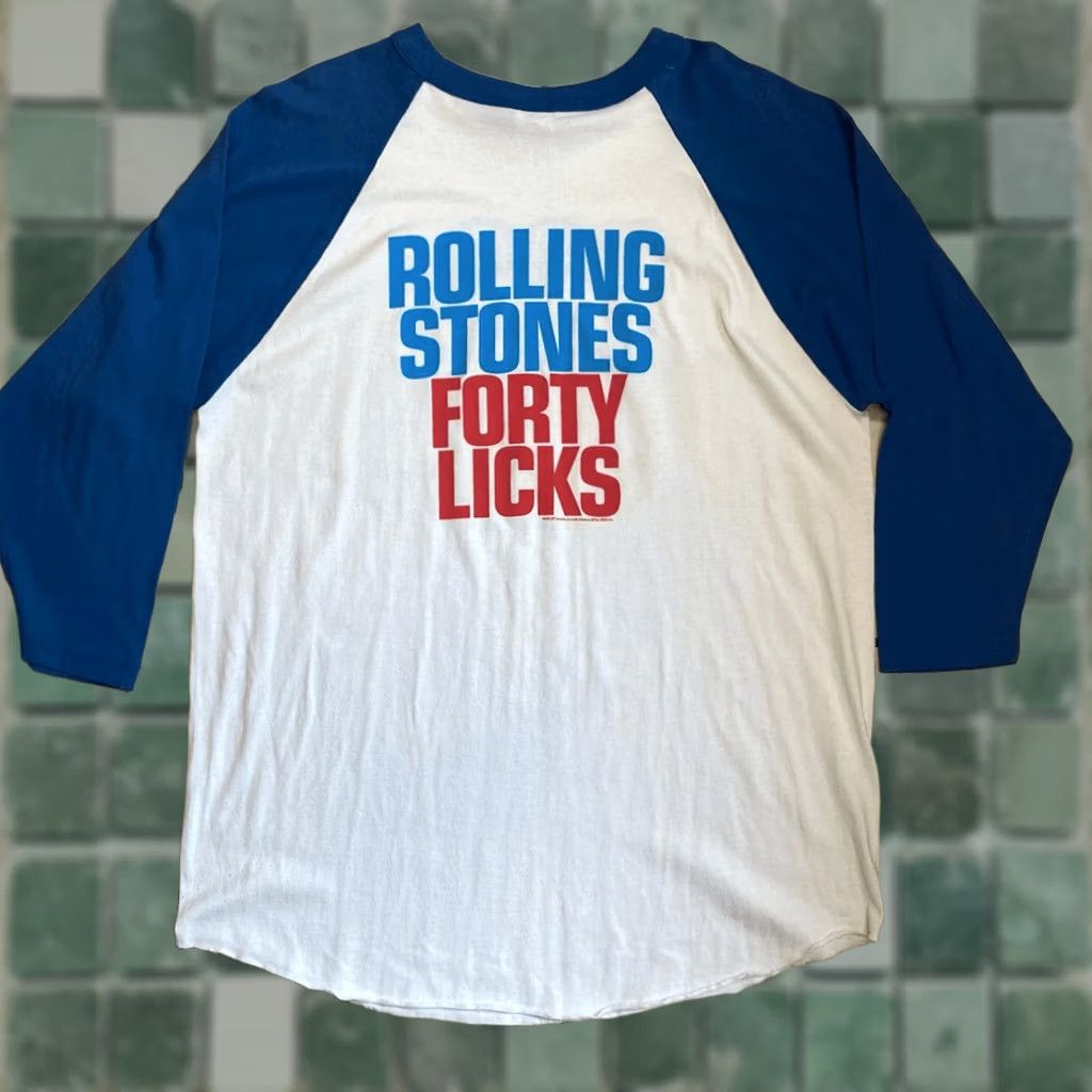 Vintage Rolling Stones forty licks Raglan baseball cut tee Band shirt XL White Men T-Shirt 2002 Size US XL / EU 56 / 4 - 1 Thumbnail