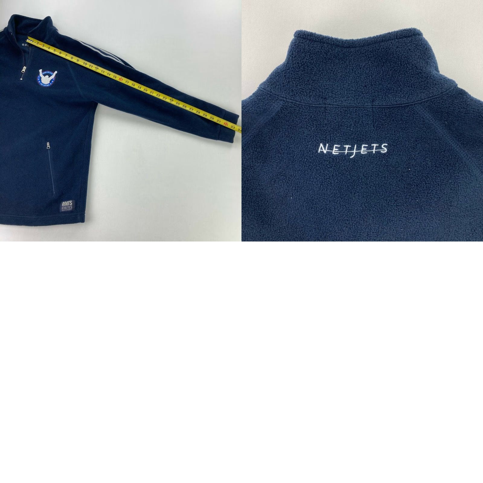 Roots Roots Athletics Mark Messier 1/4 Zip Fleece Pullover Men’s Medium Navy Blue Sweatshirt Size US M / EU 48-50 / 2 - 8 Thumbnail