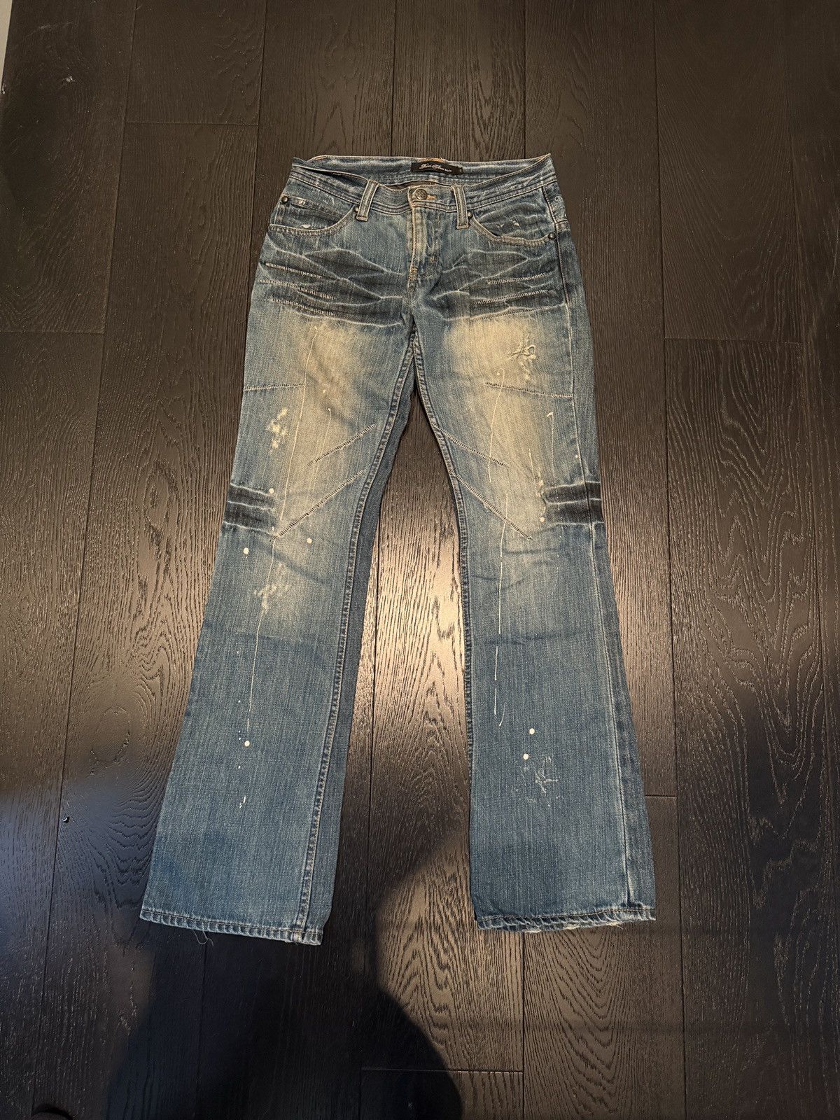 Other Root Three Distressed Flared Denim Size 31" - 1 Thumbnail