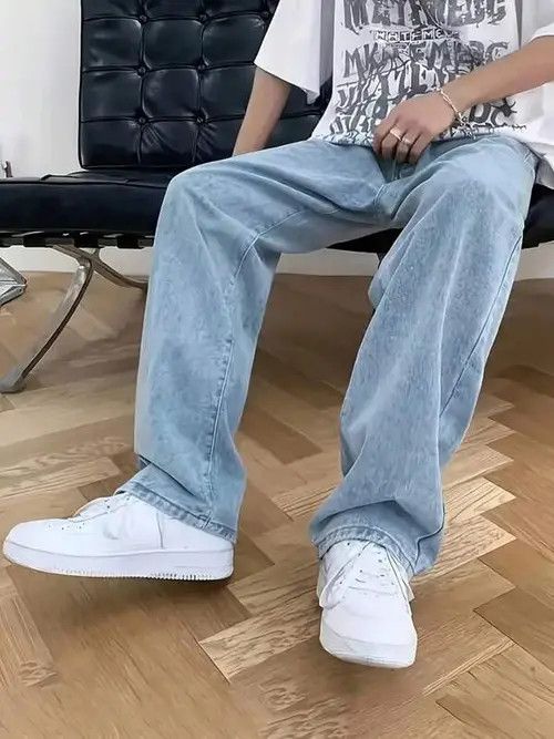 Other SKATE casual straight light blue jeans Size US 32 / EU 48 - 4 Thumbnail