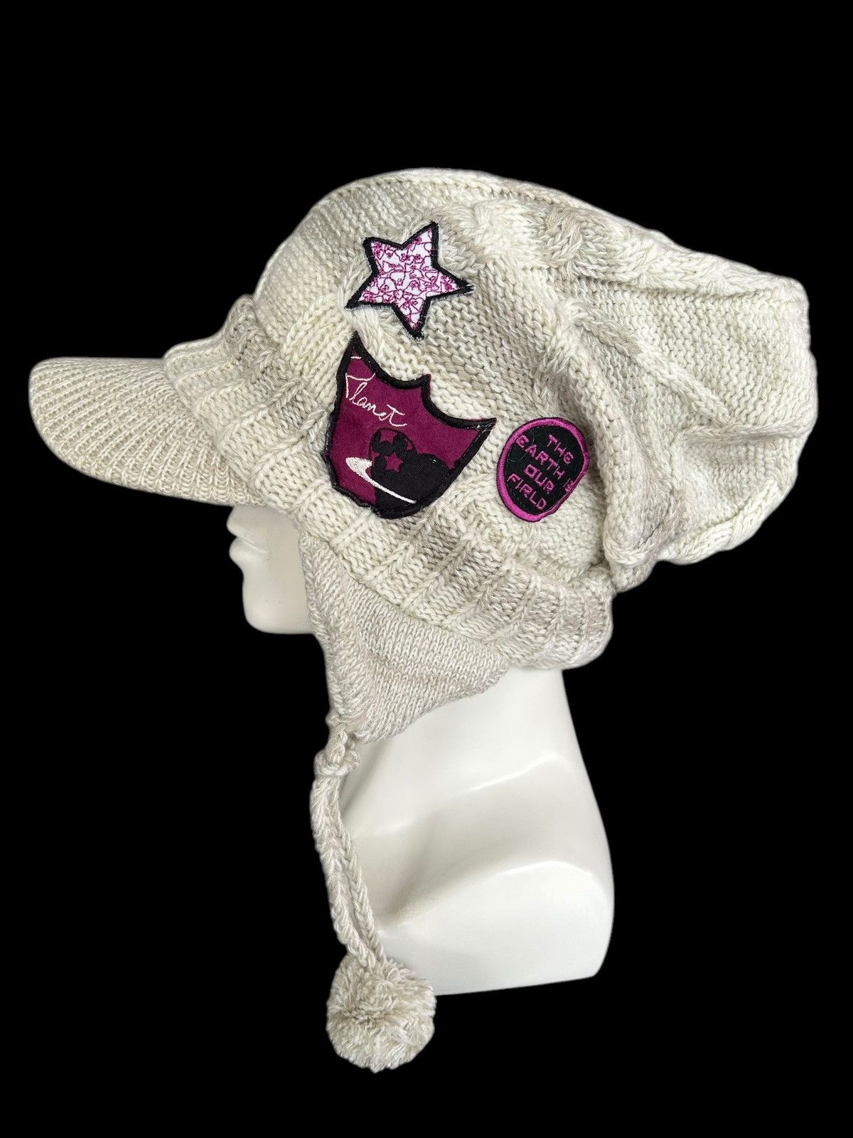 Japanese Brand × Kapital × Vintage Japanese Punk Bondage Style Knitted Big Hats ☠️☠️ Size ONE SIZE - 4 Thumbnail