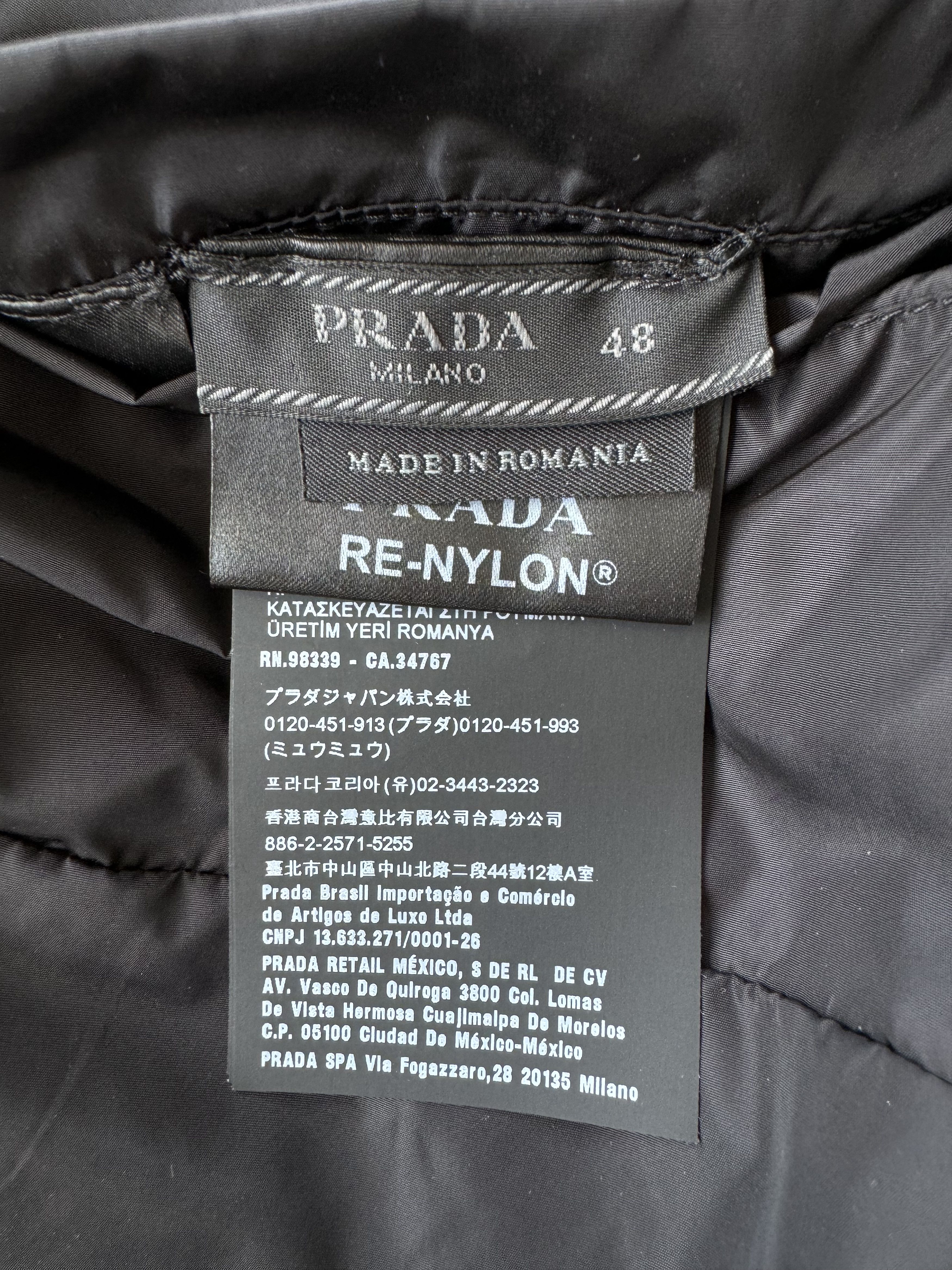 Prada Prada Black Nylon Reversible Bomber Jacket Size US M / EU 48-50 / 2 - 6 Thumbnail