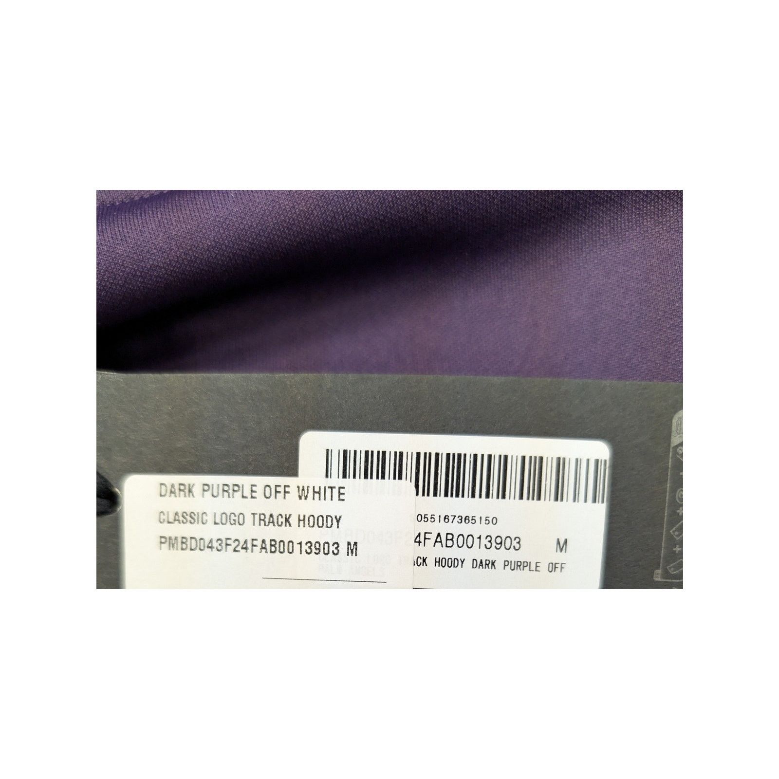 Palm Angels o1rshd1 Classic Logo Track Hoodie in Dark Purple / Off-White Size US M / EU 48-50 / 2 - 22 Thumbnail
