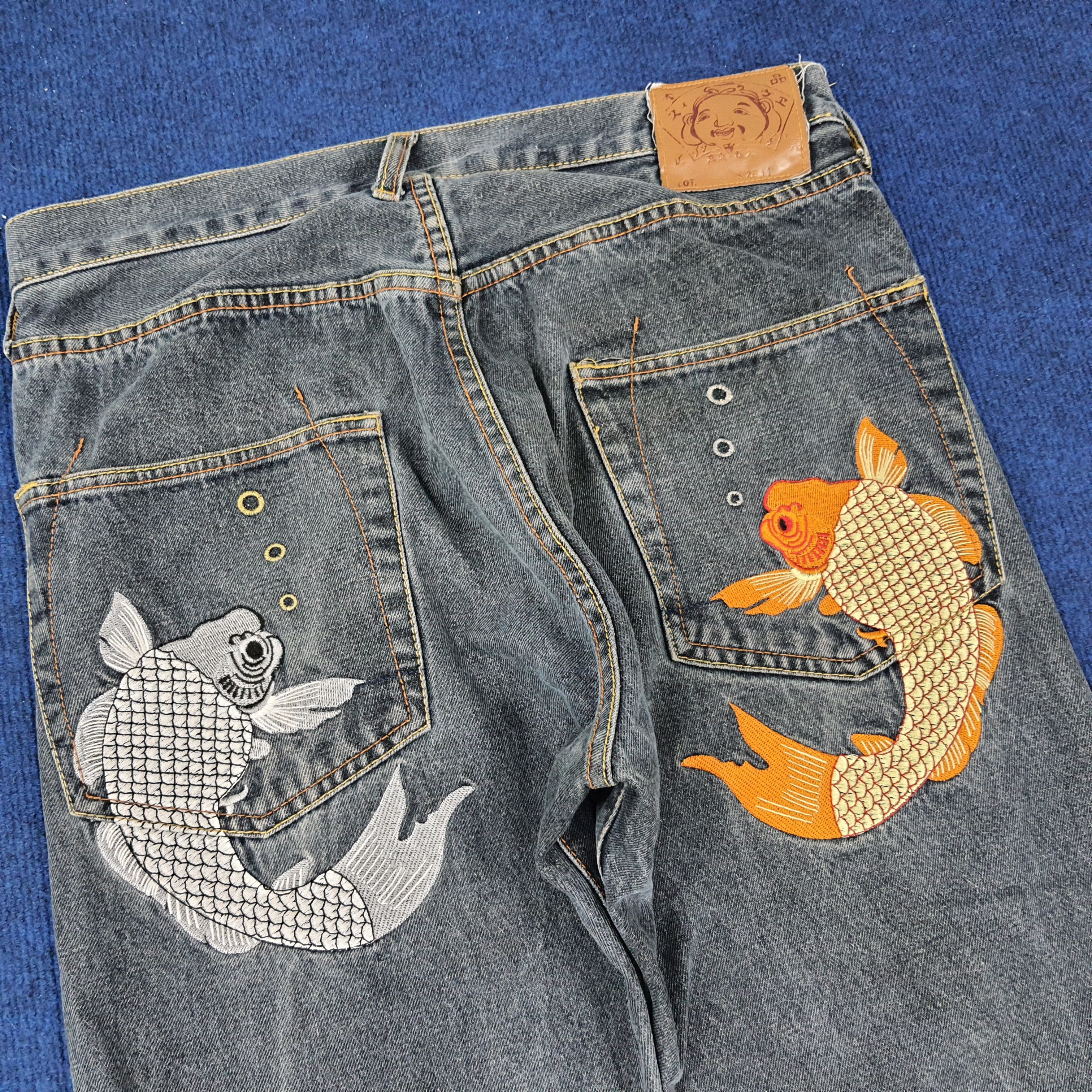 Evisu Vintage Evisu Embroided Custom Daicock Japan Brand Jeans Size US 33 - 2 Thumbnail