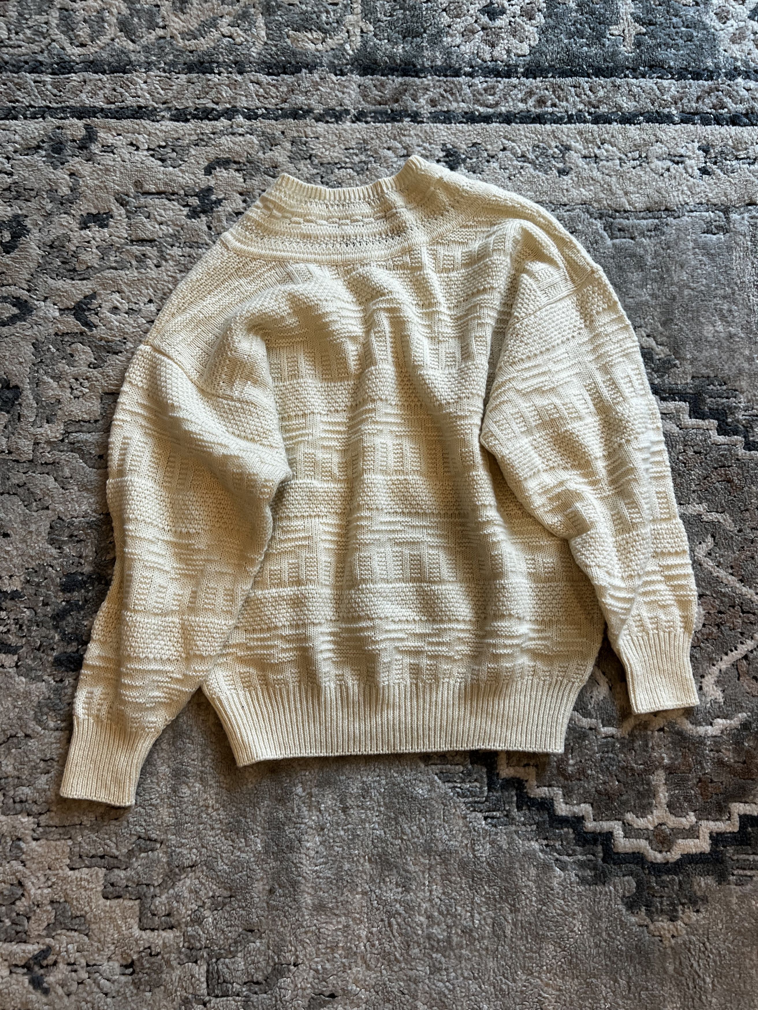 Japanese Brand × Vintage Crochet Knit Sweater Size US XL / EU 56 / 4 - 2 Thumbnail