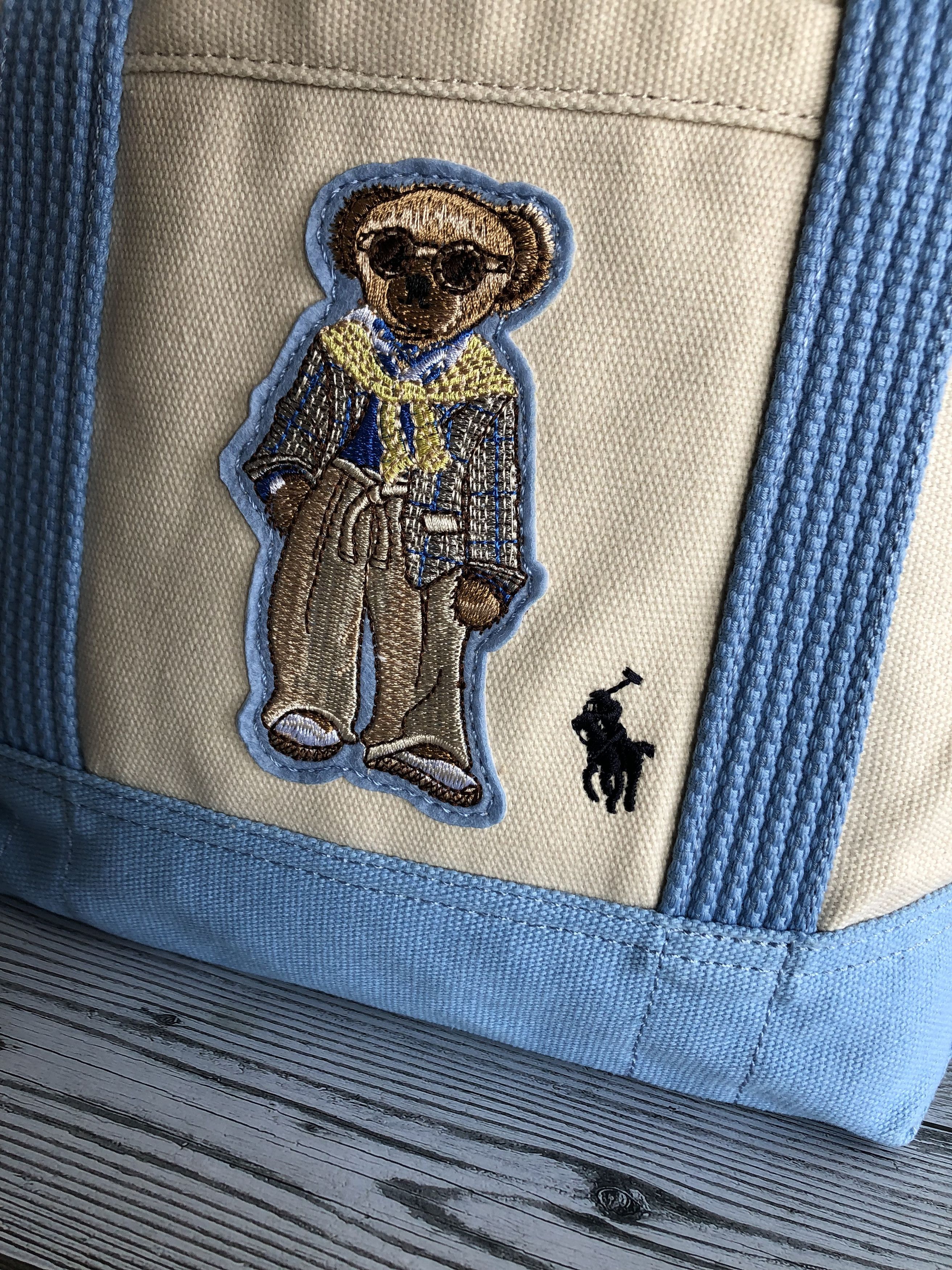 Polo Ralph Lauren Polo Ralph Lauren Small Canvas Polo Bear Tote Bag Size ONE SIZE - 4 Thumbnail