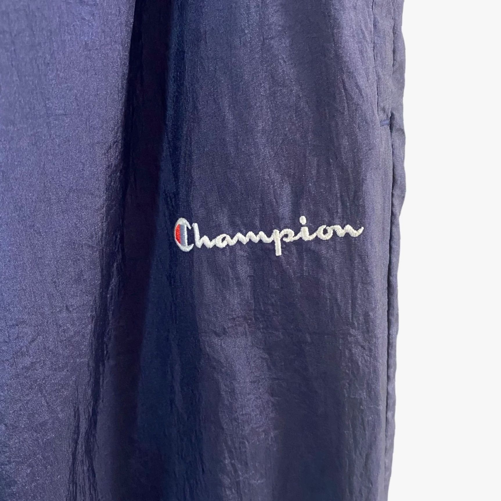 Champion Champion Life Nylon Warm-Up Pants Mens Medium Navy Blue Pockets Jogger Athletic Size US 31 - 7 Thumbnail