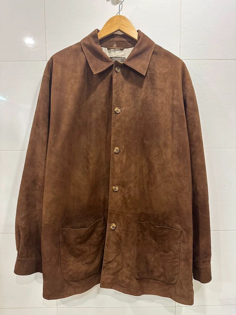 Loro Piana LORO PIANA Leather jacket, reverse flocking sheepskin, med Size US XL / EU 56 / 4 - 2 Thumbnail