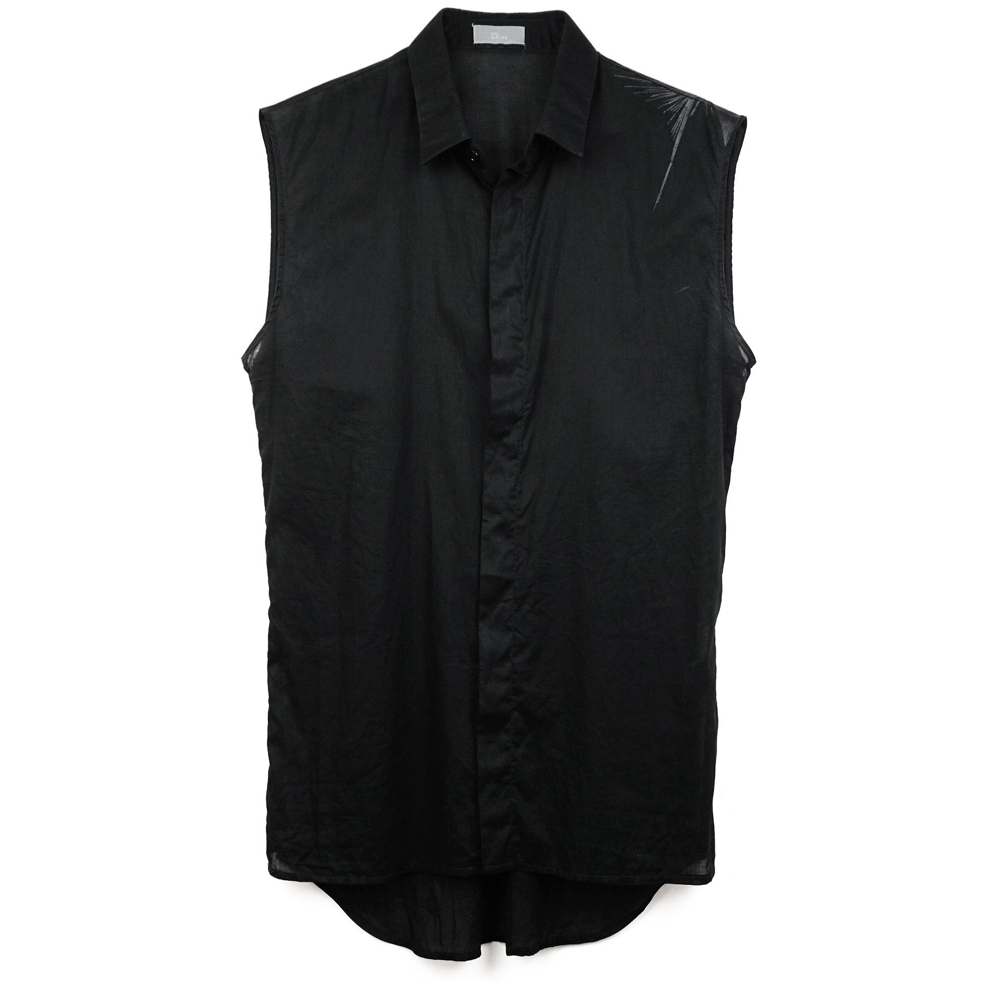 Dior × Hedi Slimane Dior Homme SS04 "Strip" Print Sleeveless Shirt Size US M / EU 48-50 / 2 - 1 Thumbnail