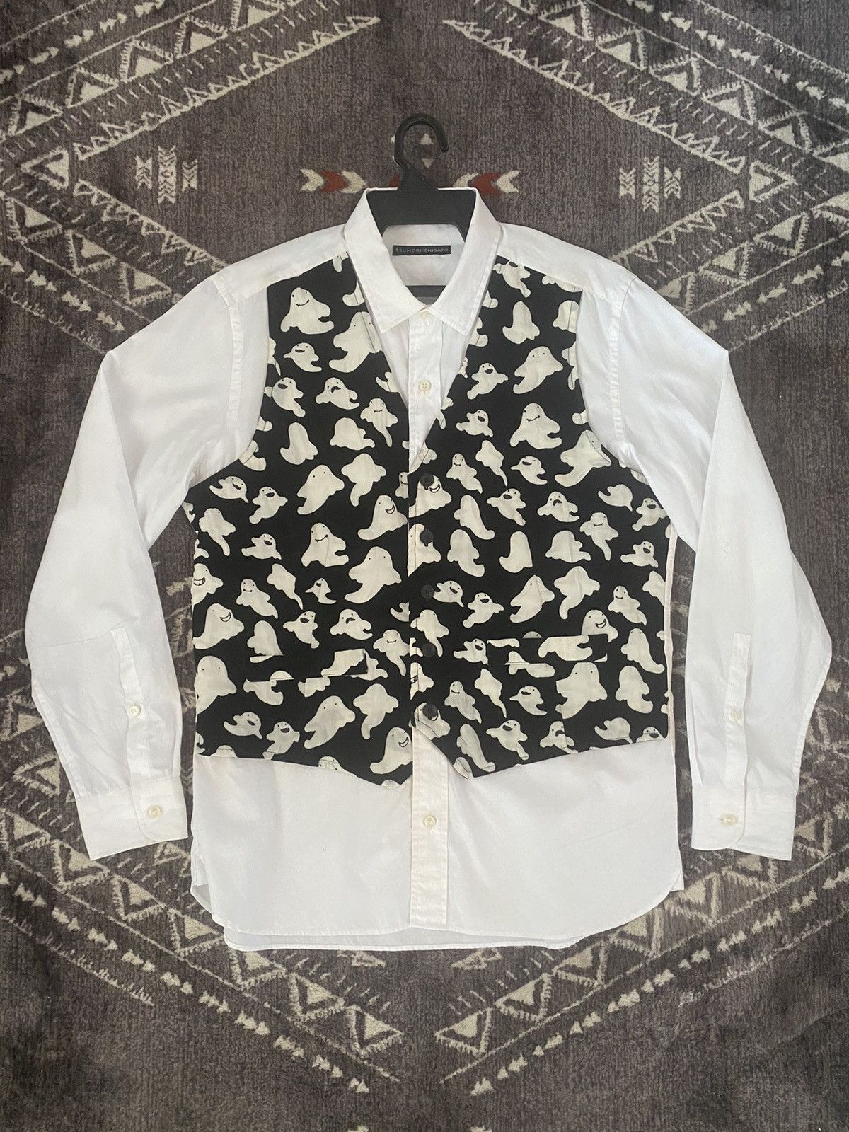 Issey Miyake × Tsumori Chisato CHISATO TSUMORI GIRE DOCKING SHIRT GHOST VEST PATERN Size US M / EU 48-50 / 2 - 1 Thumbnail