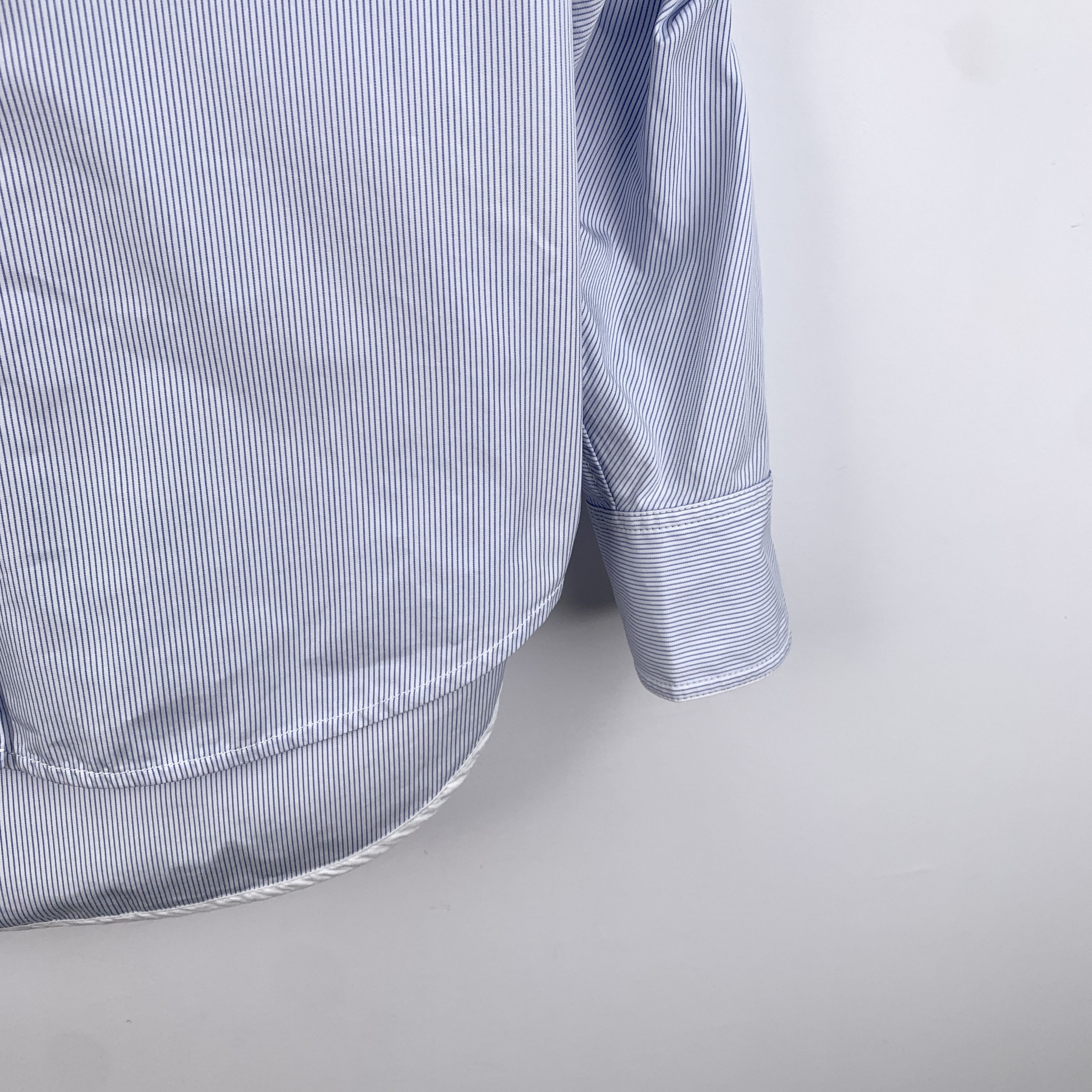 Celine Celine Shirt – Light Blue Stripe Cotton (Size XXS) Size XXS / US 00 / IT 34 - 4 Thumbnail