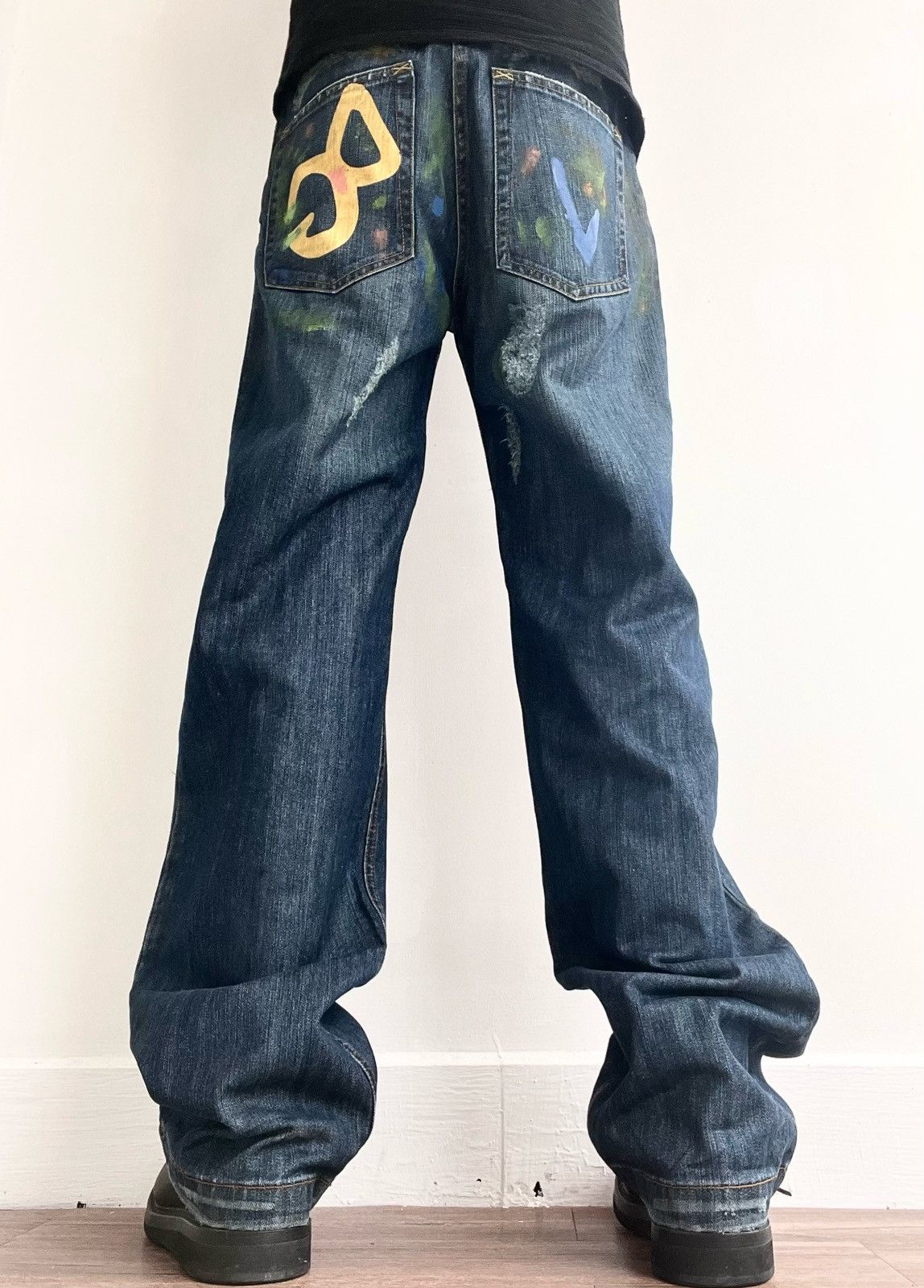 Dolce & Gabbana 2000s Dolce&Gabbana Distressed Baggy Jeans Size US 32 / EU 48 - 5 Thumbnail