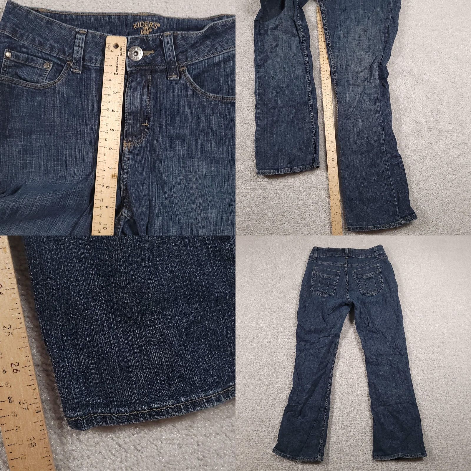 Vintage Riders by Lee Jeans Womens 8 Short Bootcut Stretch Denim Pants Classic Casual Jeans Size 30" / US 8 / IT 44 - 8 Thumbnail