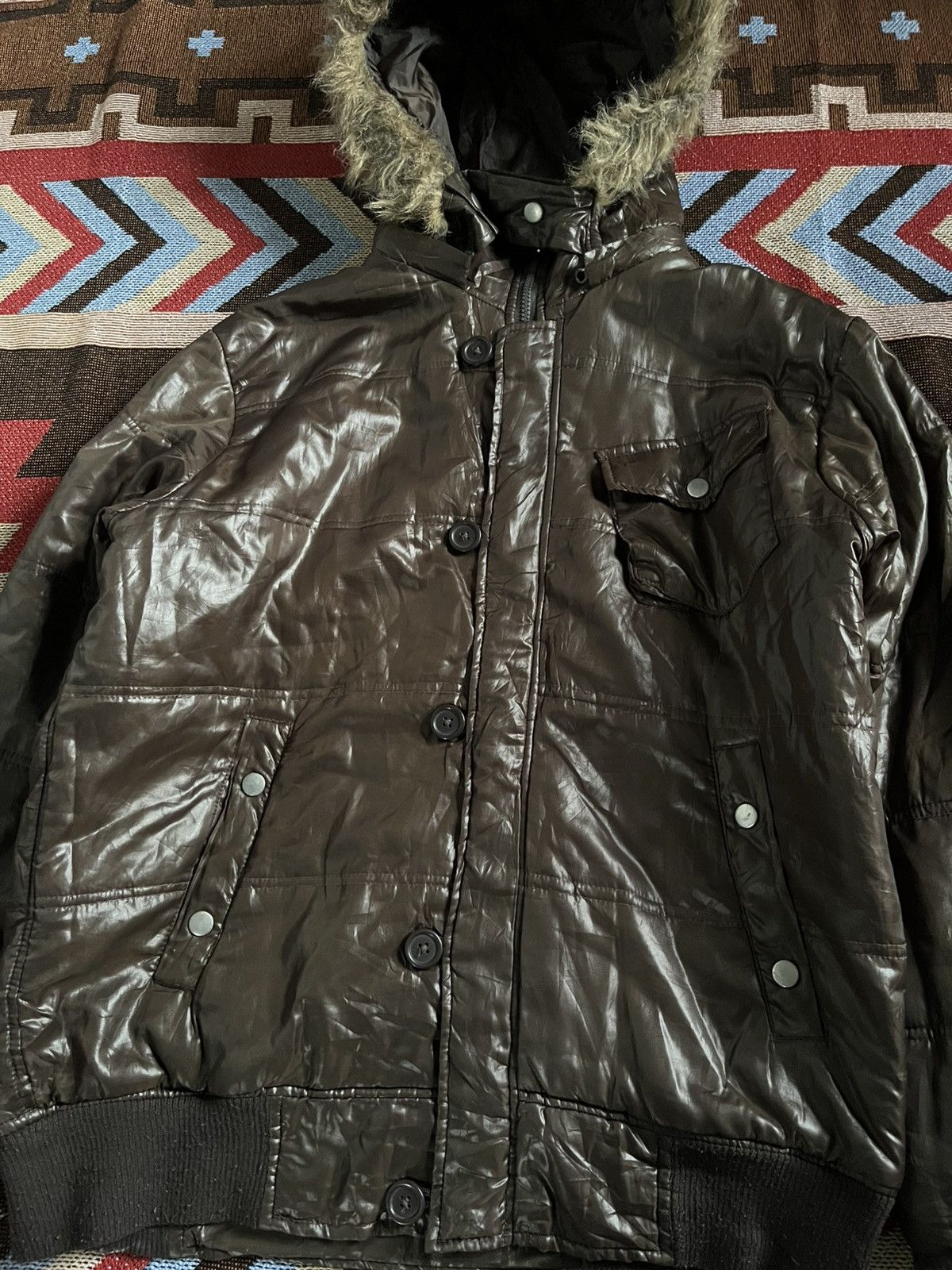Japanese Brand 💀H.C.M Homme Puffer Fur Jacket 💀 Size US L / EU 52-54 / 3 - 4 Thumbnail