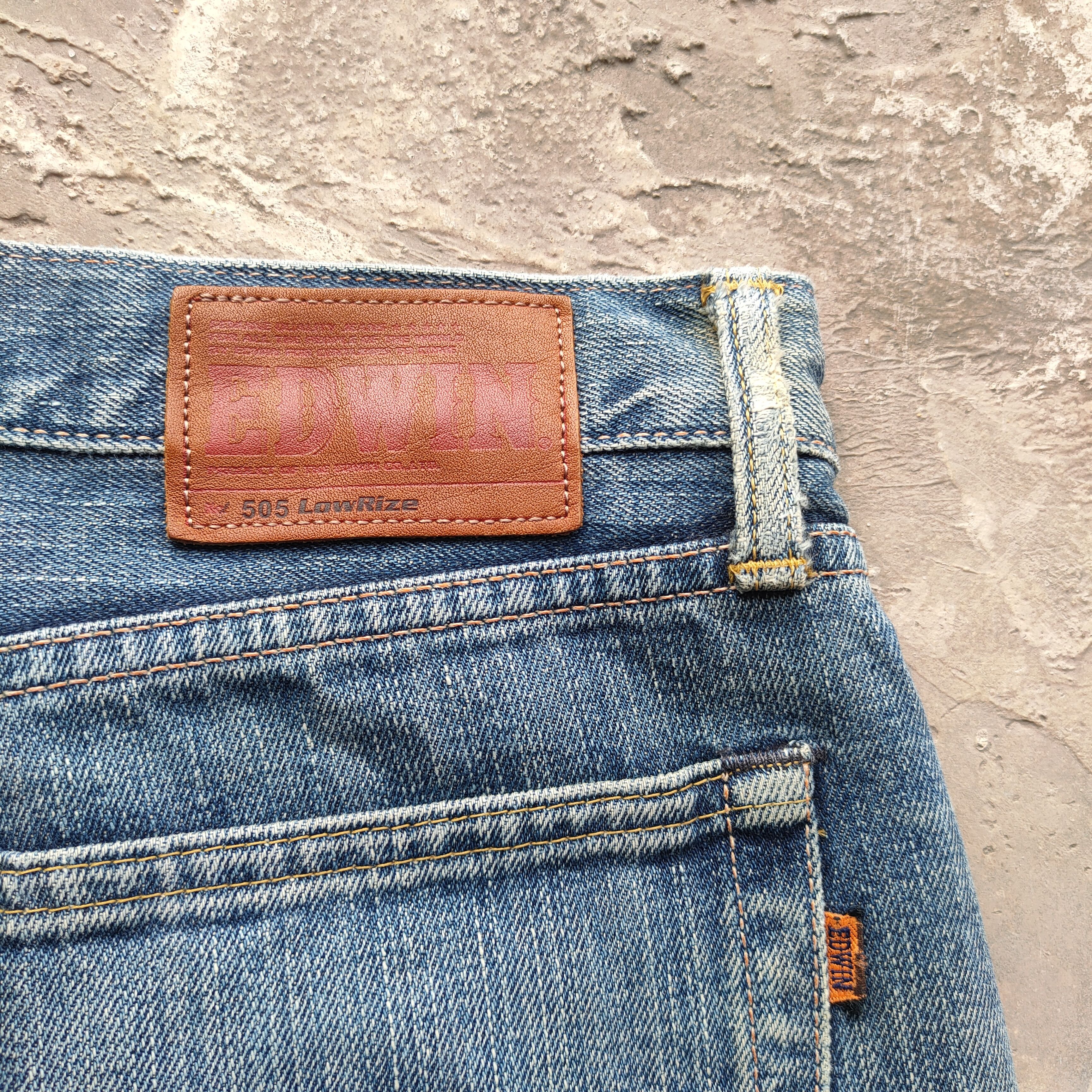 Edwin VINTAGE EDWIN 505 ORANGE TAG DISTRESSED FADED JEANS PANTS Size US 34 / EU 50 - 12 Thumbnail
