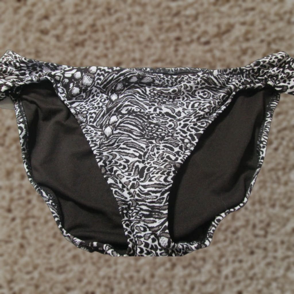 Mossimo Mossimo Womens Bottom XL Hipster Ruched Spotted Brown/White Swimwear Size 40" / US 18 - 1 Thumbnail