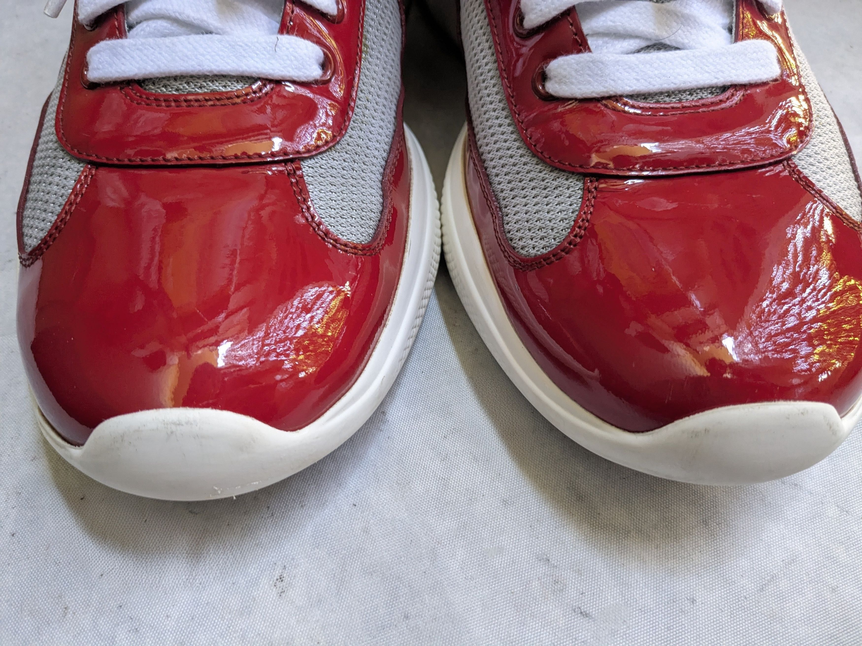 Prada Prada America's Cup Sneakers Red Patent Leather 11.5 Low Size US 11.5 / EU 44-45 - 5 Thumbnail