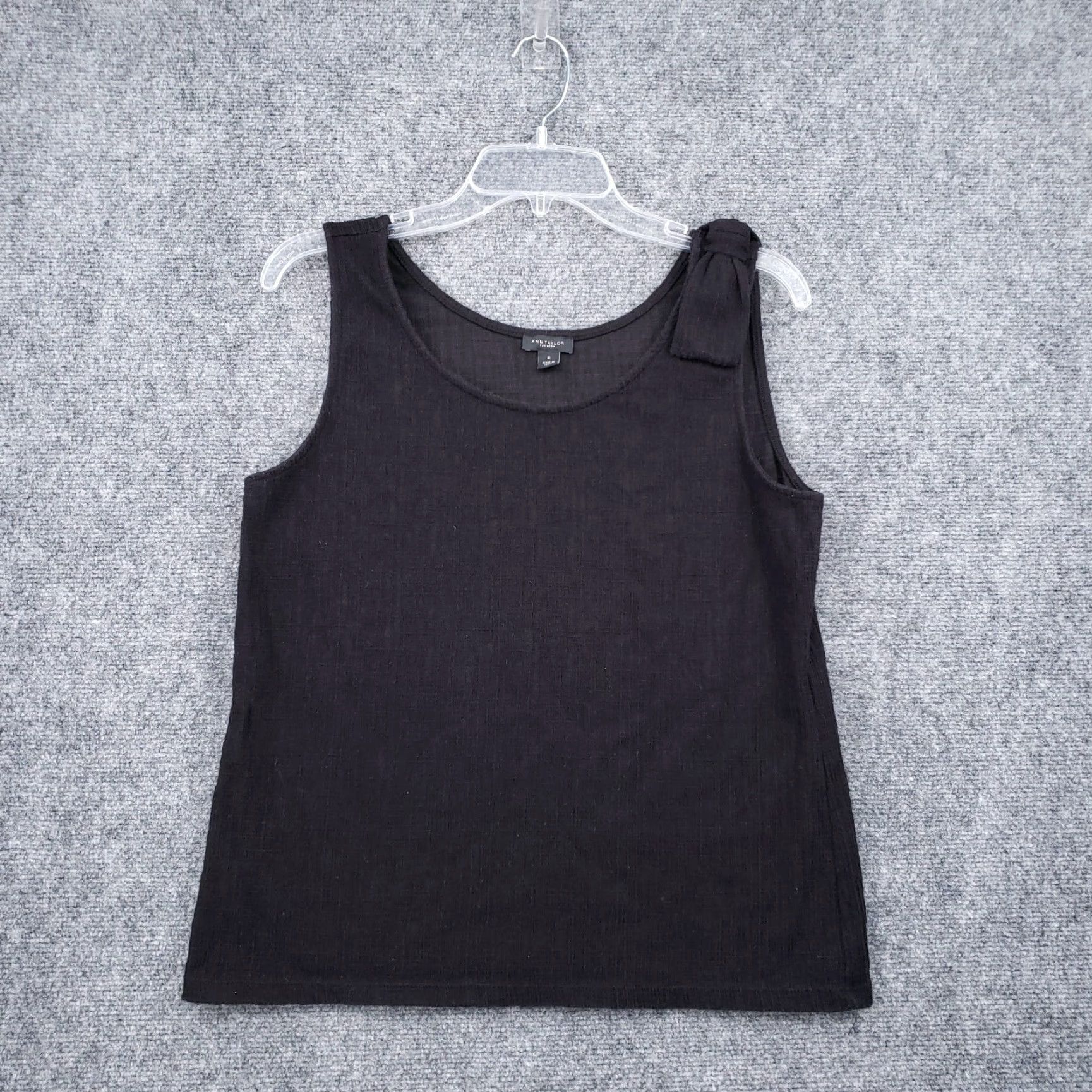 Ann Taylor Ann Taylor Tank Womens M Black Sleeveless Scoop Neck Shirt Strech Size M / US 6-8 / IT 42-44 - 2 Thumbnail