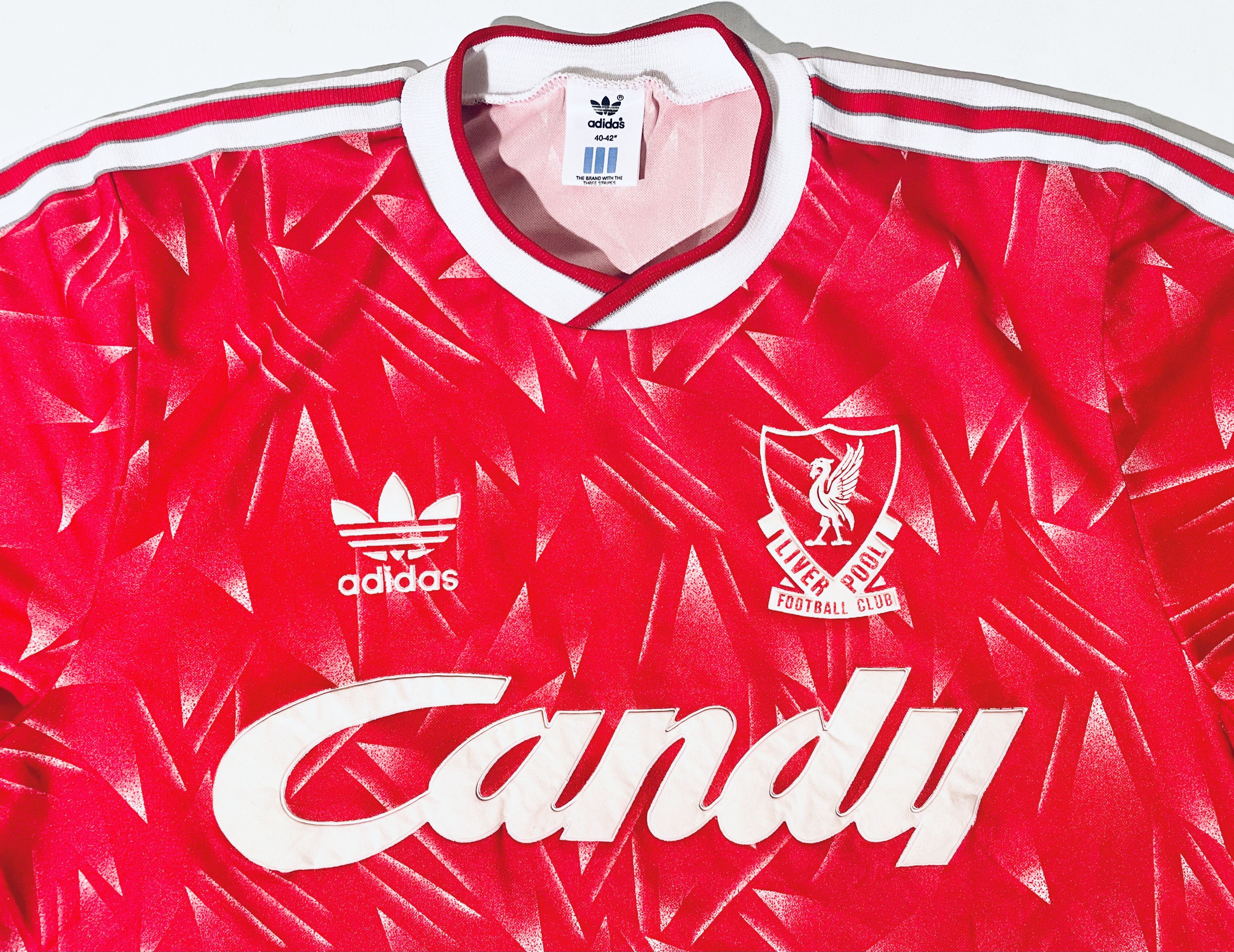 Adidas × Vintage Liverpool Home 38/40" Shirt 1989 / 1991 Adidas Candy Size US M / EU 48-50 / 2 - 4 Thumbnail
