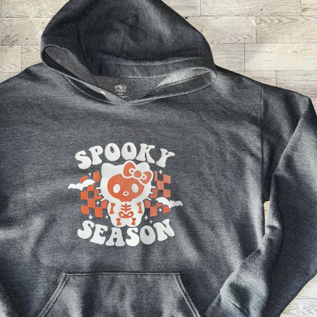 Other Spooky Skeleton Kitty, Reworked Retro Hooded Sweatshirt Size M / US 6-8 / IT 42-44 - 10 Thumbnail