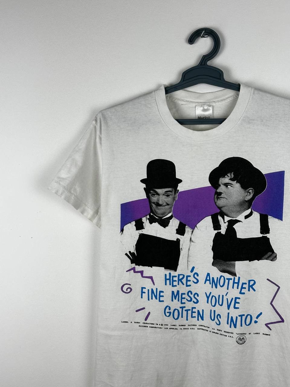 Vintage 90s Laurel & Hardy Another Mess You’ve Gotten Me Into Tee Size US L / EU 52-54 / 3 - 3 Thumbnail