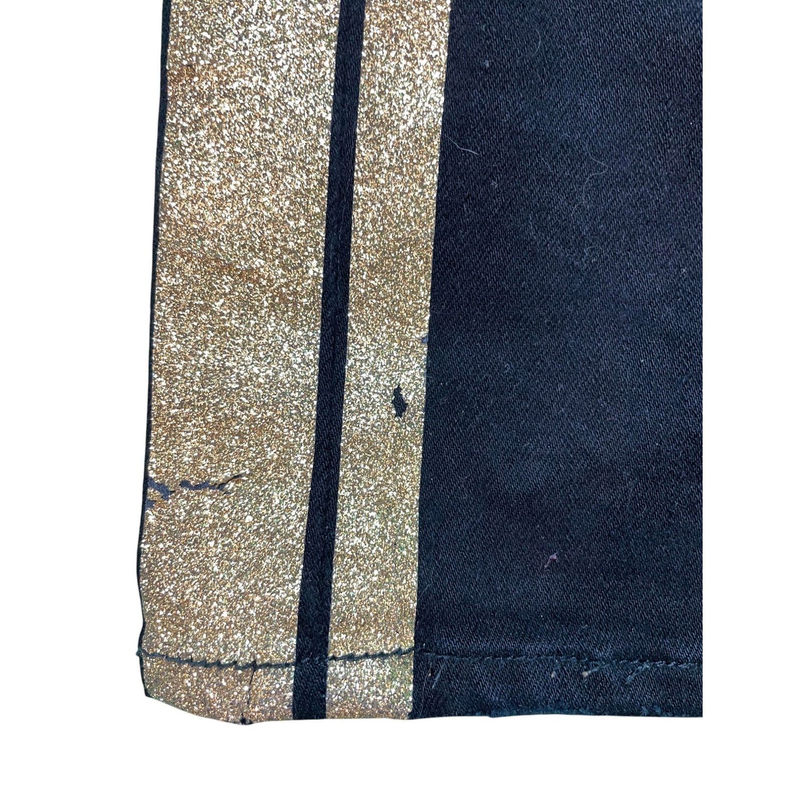 Amiri Amiri Thrasher Gold Stripe Black Jeans Size US 30 / EU 46 - 8 Thumbnail
