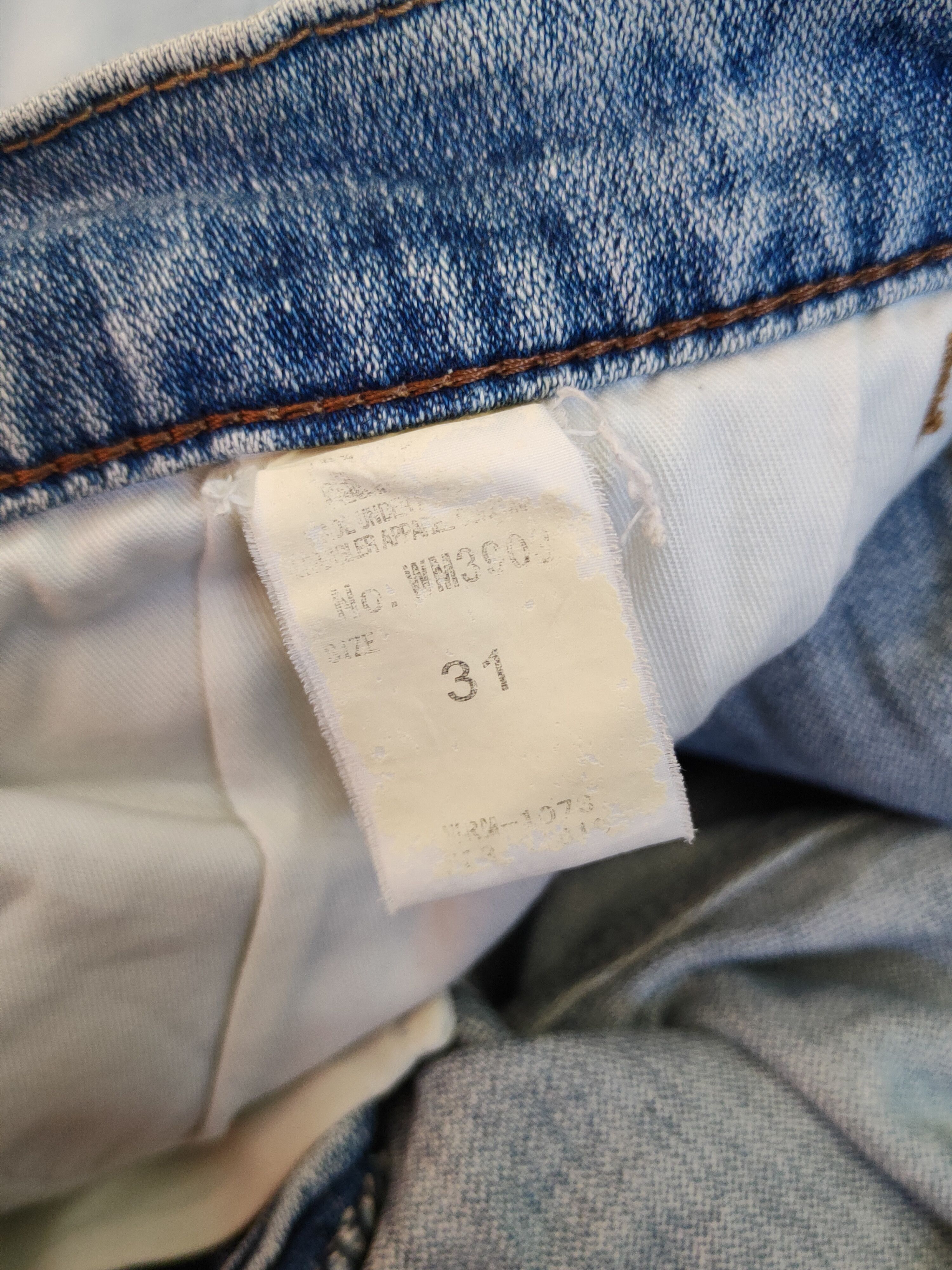 Japanese Brand Wrangler Blue Faded Distressed Ripped Jeans #S1703 Size US 31 - 16 Thumbnail