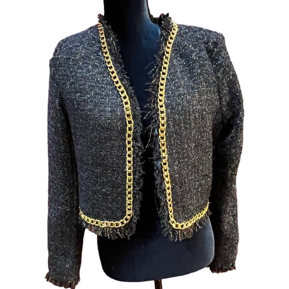 Christian Lacroix Christian Lacroix Gold Chain Blazer Jacket Womens Medium NWT Size M / US 6-8 / IT 42-44 - 1 Thumbnail