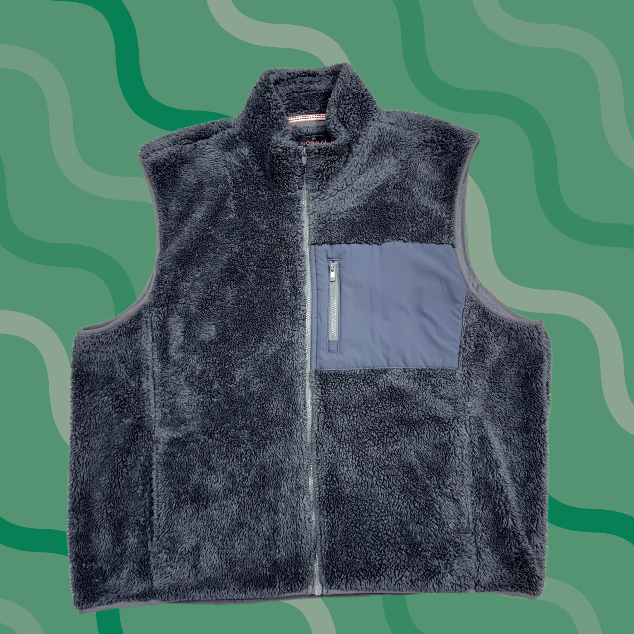 J Brand The Normal Brand Vest Mens 3XL Gray Sherpa Fleece Full Zip Sleeveless Jacket Size US XXL / EU 58 / 5 - 1 Thumbnail