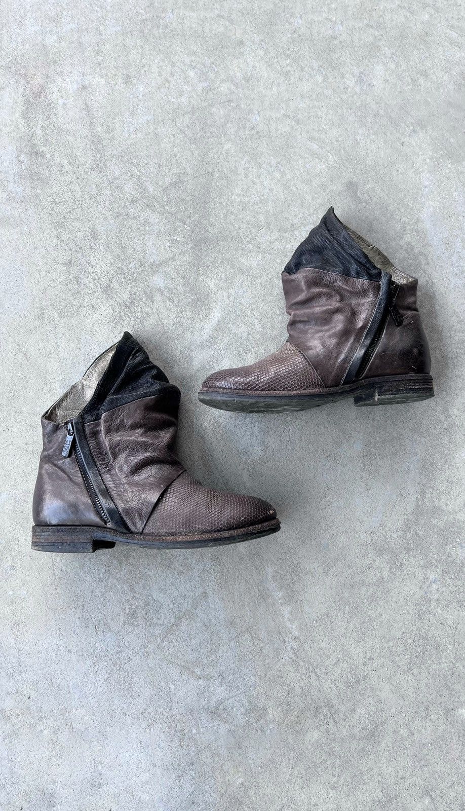 A.S.98 A.S.98 Ankle Avant Garde Leather Zip Boots Size US 7 / IT 37 - 4 Thumbnail