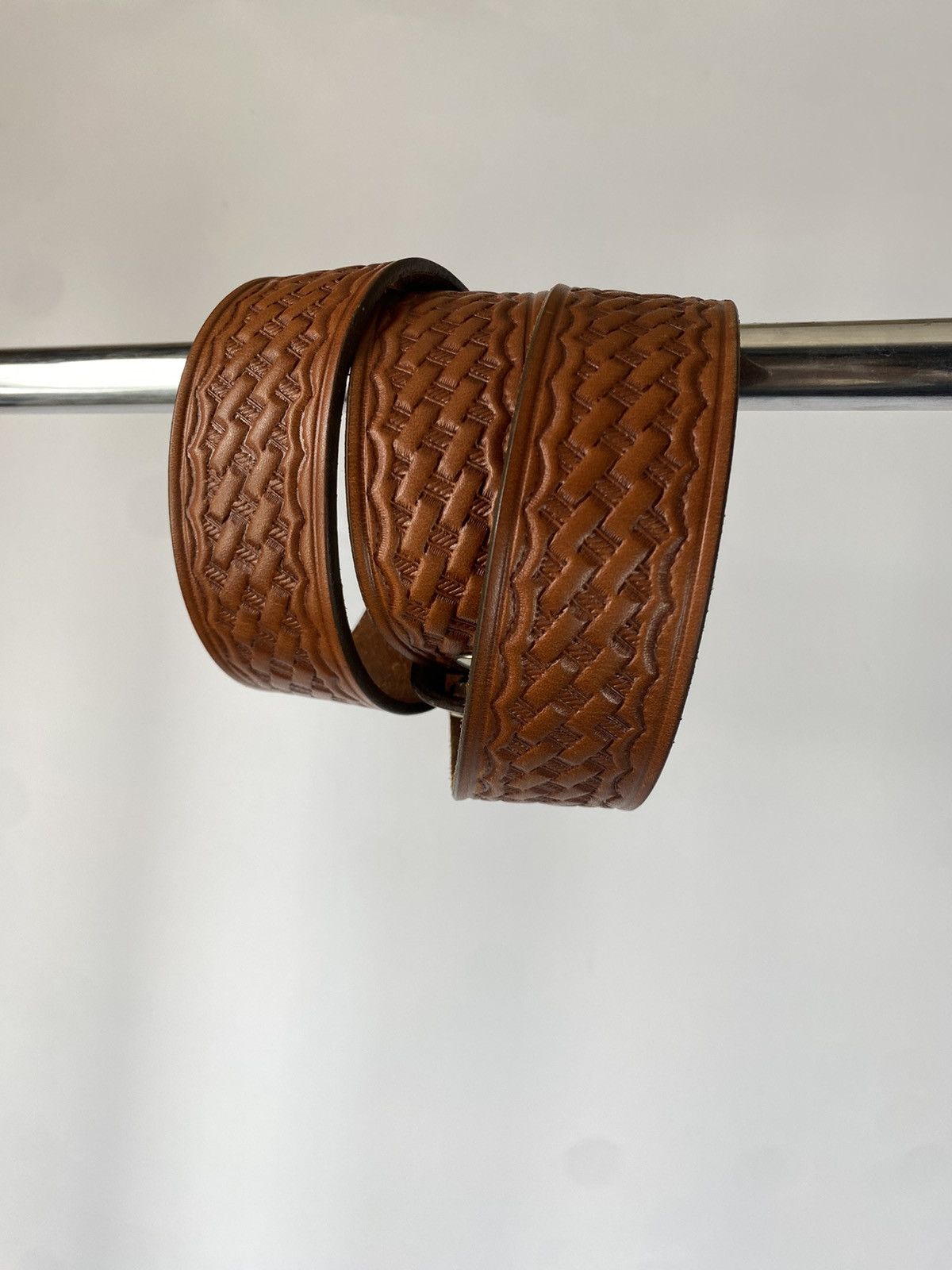 Cowboy Equipment × Hysteric Glamour × Japanese Brand Vintage 90s BUCHEIMER Leather Hawaii Cowboy Belt Size ONE SIZE - 3 Thumbnail