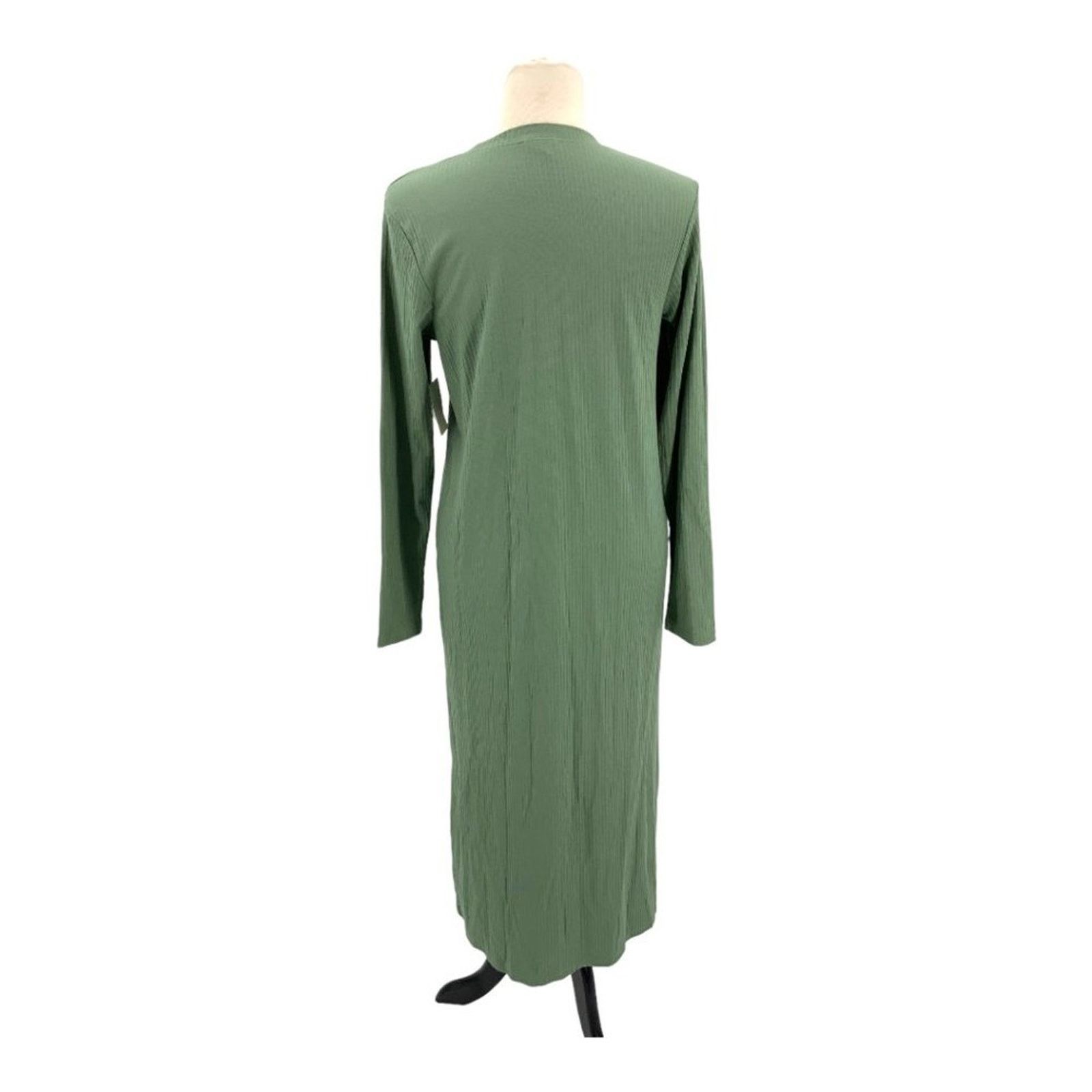 Other Open Edit Long Sleeve Lounge Dress Green Size Large NWT Size L / US 10 / IT 46 - 10 Thumbnail