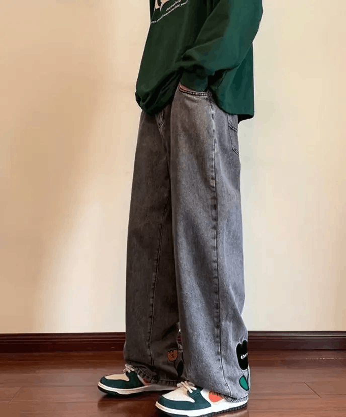 Japanese Brand × Vintage Streetwear Floral Printed Hip hop Jeans Size US 32 / EU 48 - 2 Thumbnail