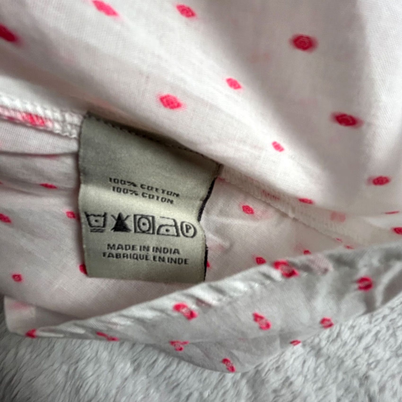 Paige Charlie Paige Womens Pink Polka Dot Ruffle Sleeve Blouse Top XL 100% Cotton New Size XL / US 12-14 / IT 48-50 - 4 Thumbnail